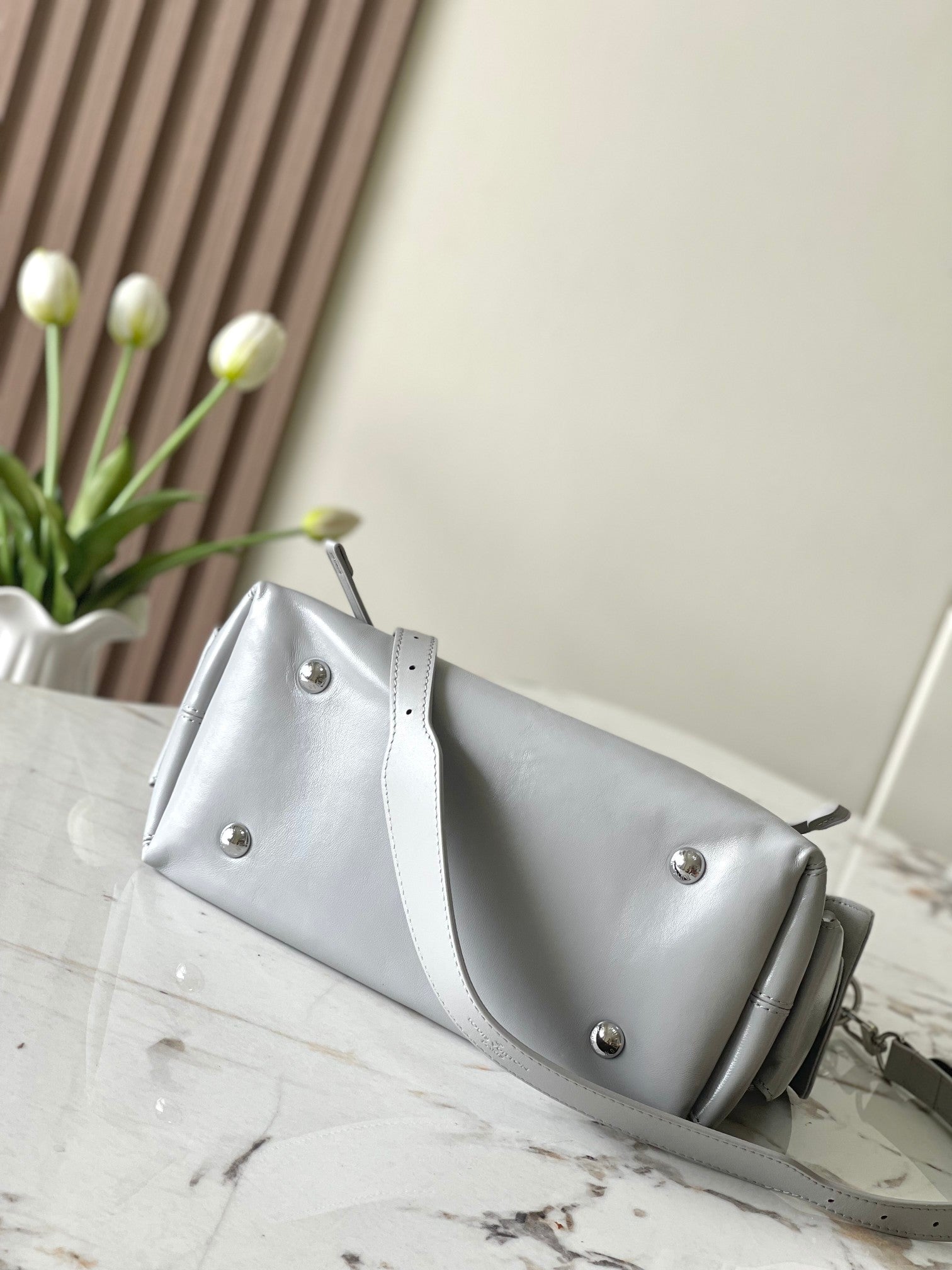 Louis Vuitton Low Key Shoulder Bag - Grey Calfskin Leather