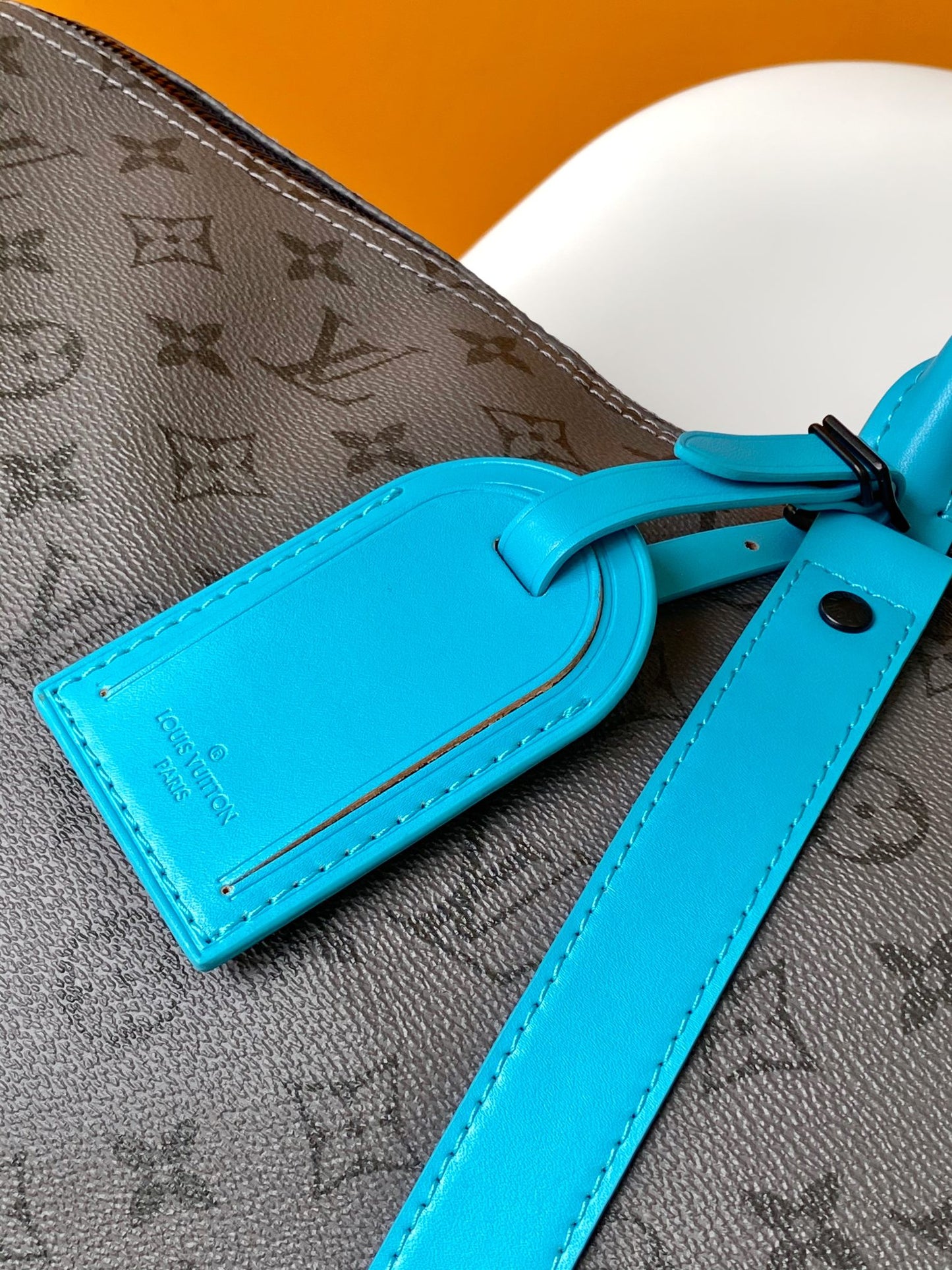 Louis Vuitton Keepall Bandoulière 50 Monogram Eclipse Canvas Turquoise