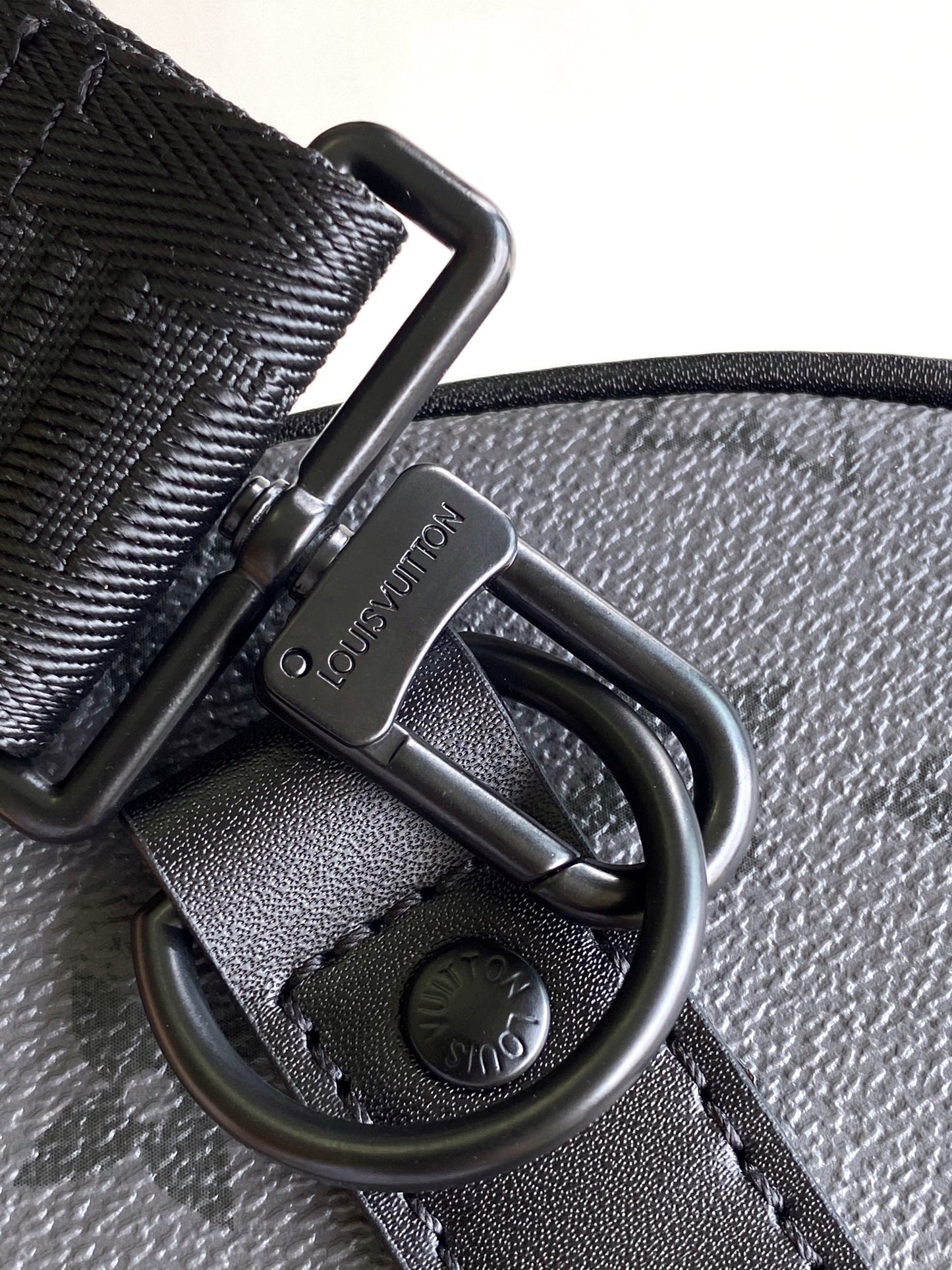 Louis Vuitton Monogram Eclipse Keepall Bandoulière 50 with Turquoise Trim