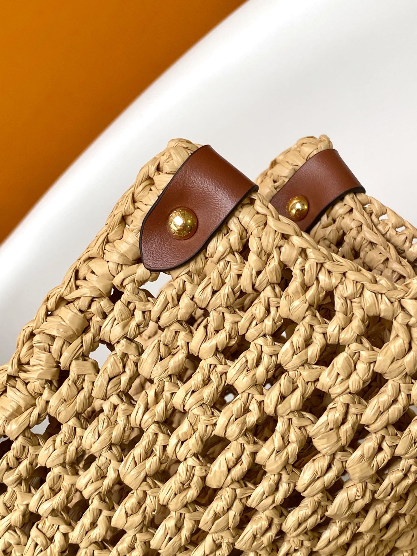 Louis Vuitton OnTheGo MM Raffia Monogram Tote Bag - Natural/Tan