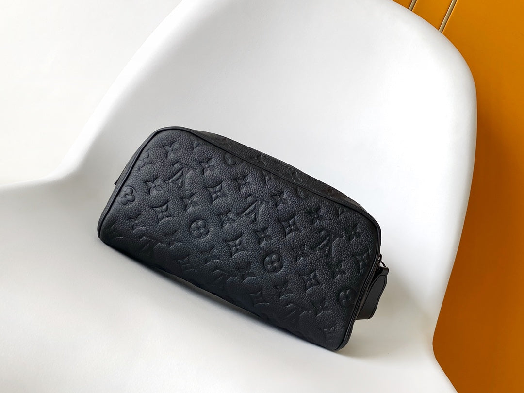 Louis Vuitton Monogram Shadow Leather Toiletry Pouch GM - Black