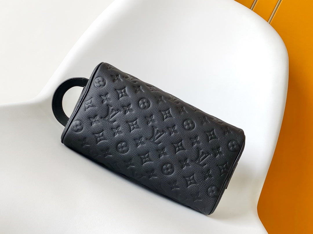 Louis Vuitton Monogram Shadow Leather Toiletry Pouch GM - Black