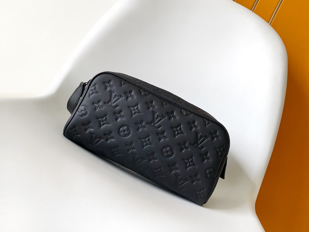 Louis Vuitton Monogram Shadow Leather Toiletry Pouch GM - Black
