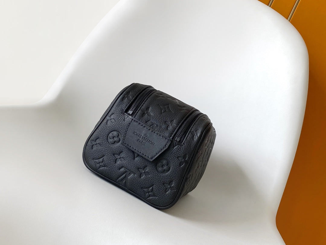 Louis Vuitton Monogram Shadow Leather Toiletry Pouch GM - Black