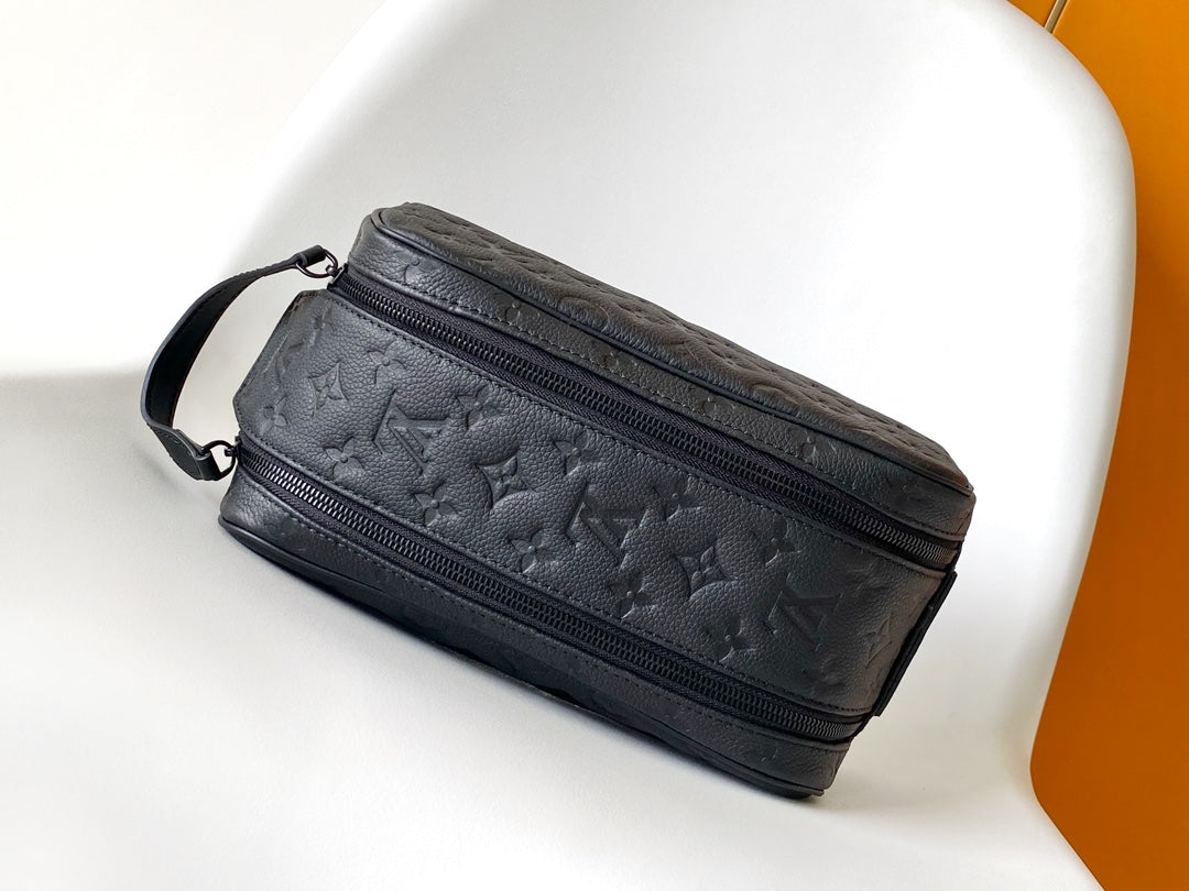 Louis Vuitton Monogram Shadow Leather Toiletry Pouch GM - Black