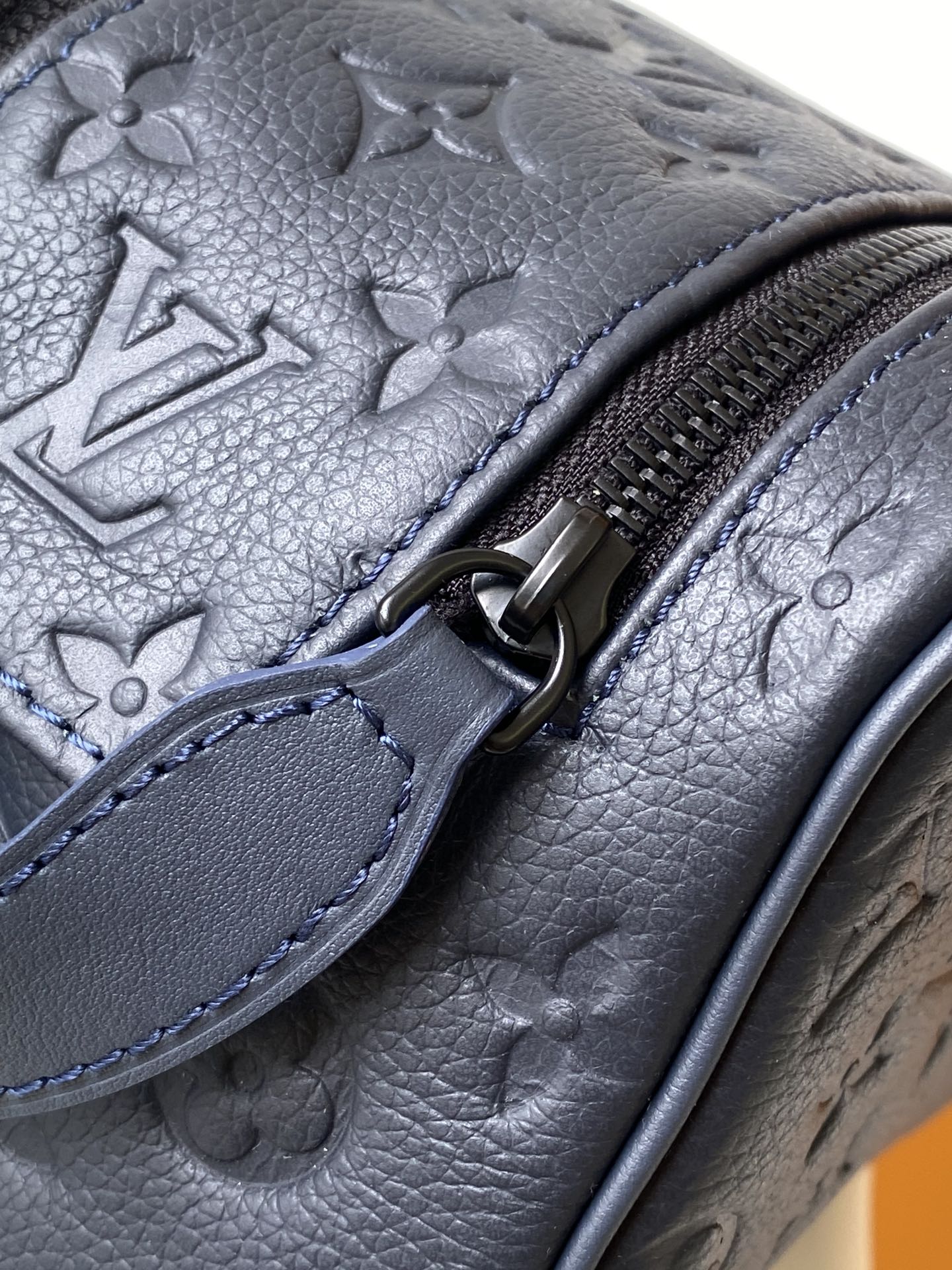 Louis Vuitton Monogram Shadow Leather Toiletry Pouch - Navy Blue