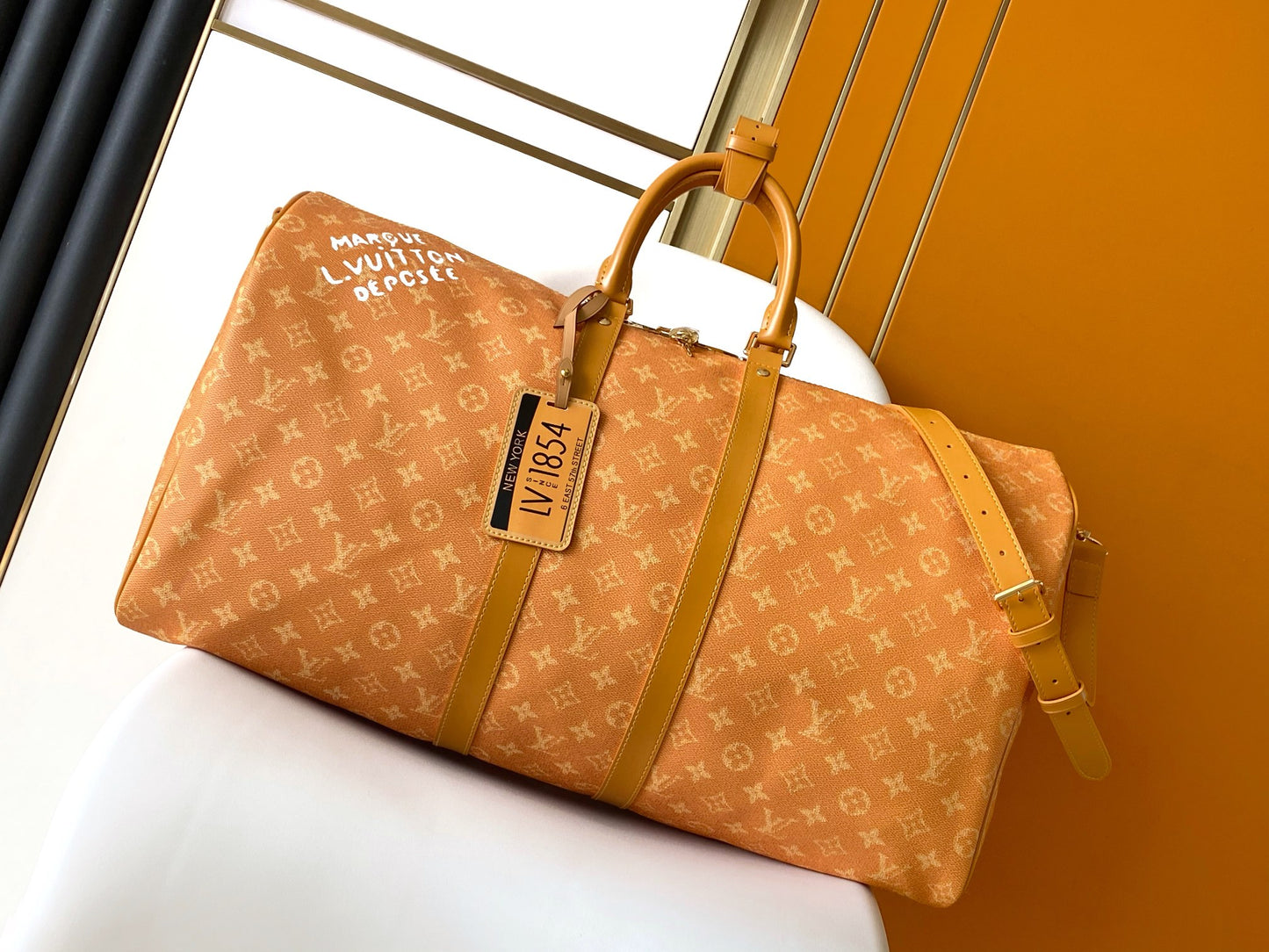 Louis Vuitton Since 1854 Keepall Bandoulière 50 Yellow Monogram Duffle Bag