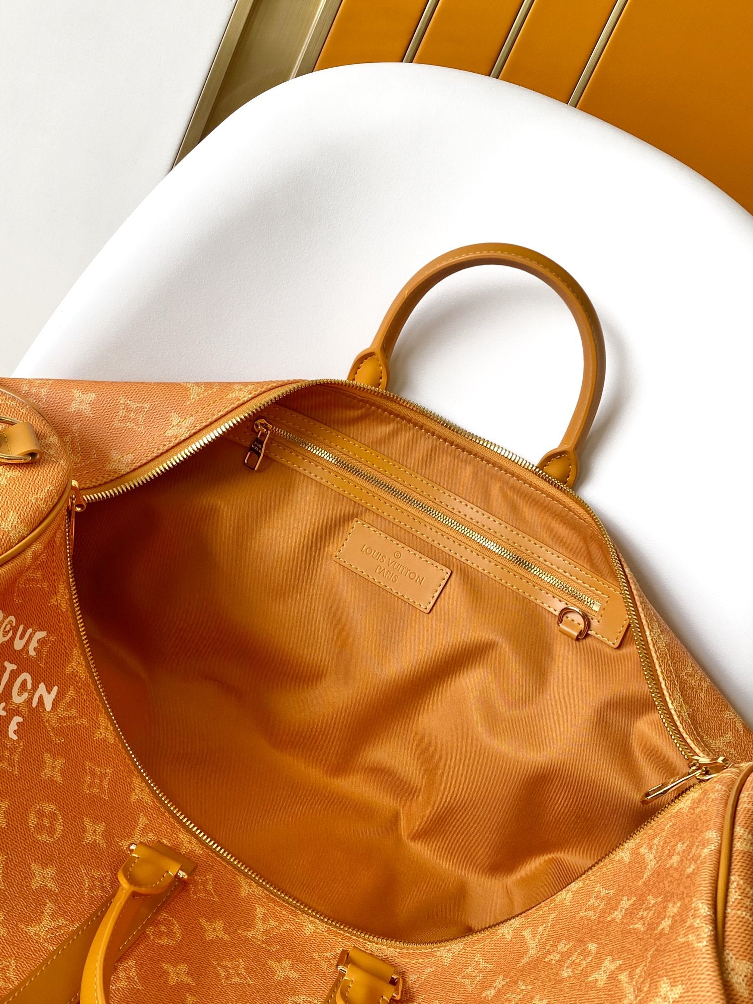 Louis Vuitton Since 1854 Keepall Bandoulière 50 Yellow Monogram Duffle Bag