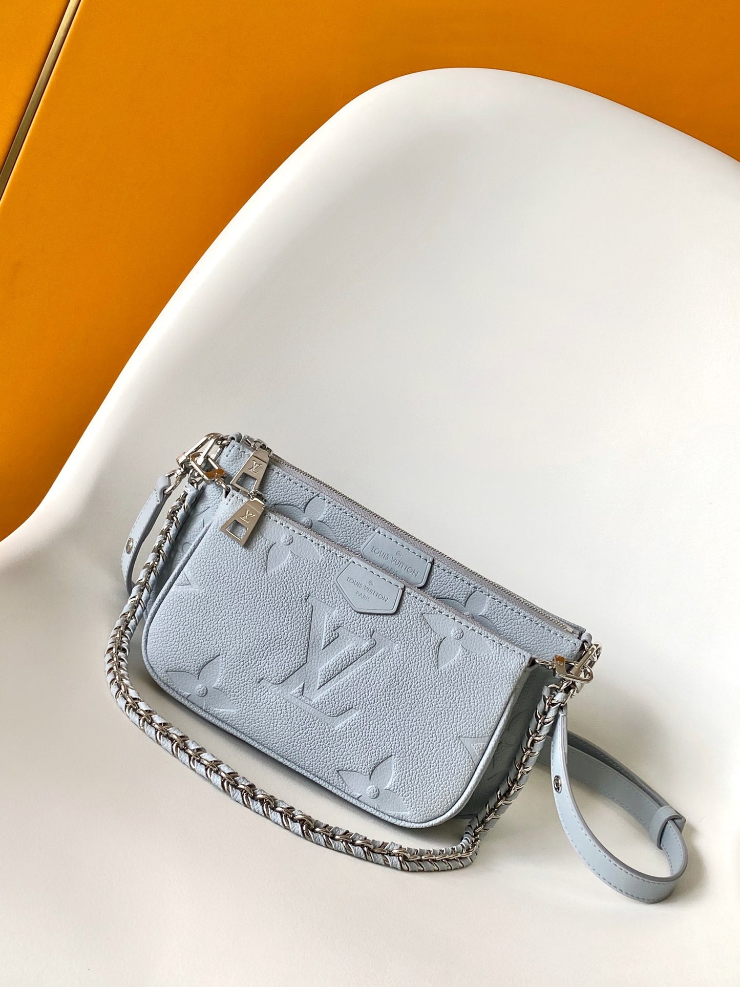 Louis Vuitton Maxi Multi Pochette Accessoires - Glacier Blue Padded Monogram