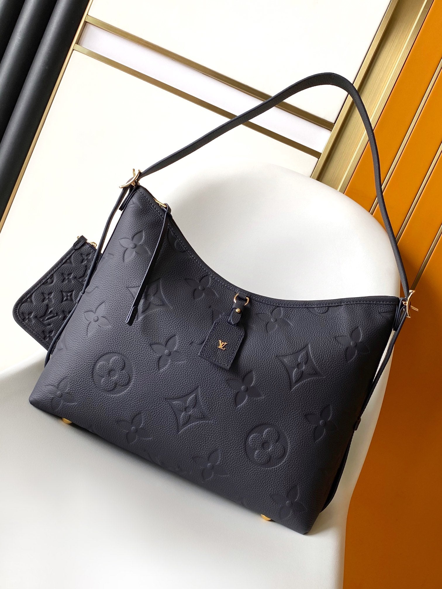 Louis Vuitton Bagatelle Monogram Empreinte Leather Shoulder Bag - Marine Blue