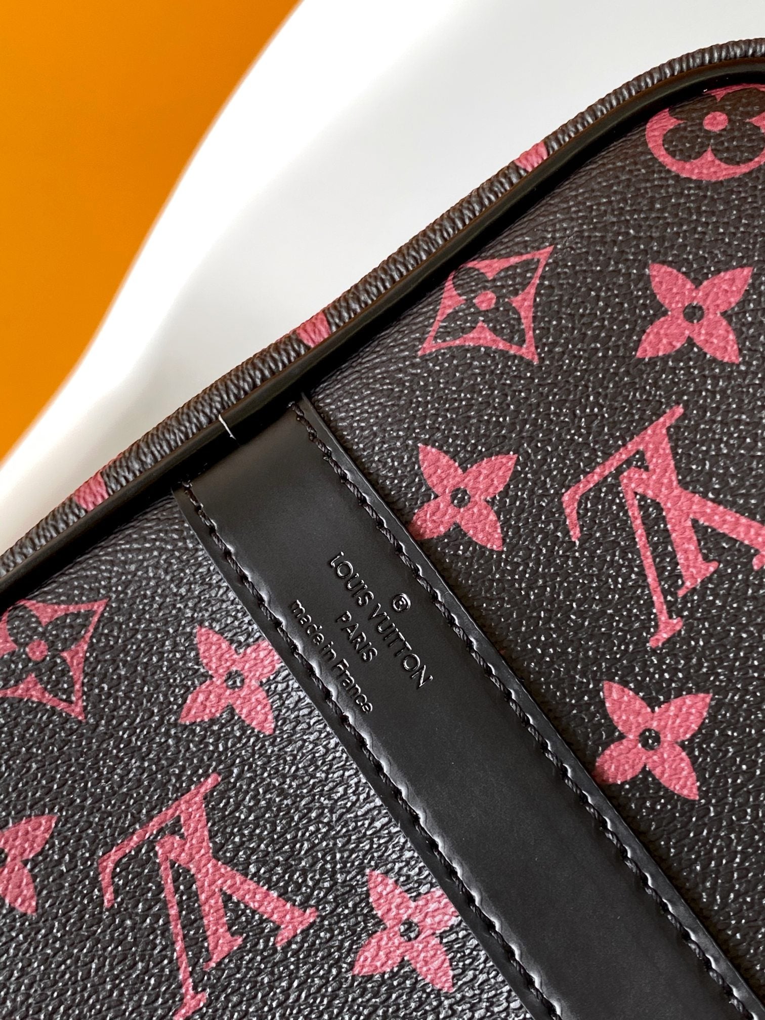 Louis Vuitton Keepall Bandoulière 50 Monogram Shadow Leather Duffel Bag