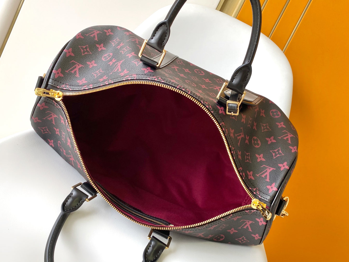 Louis Vuitton Keepall Bandoulière 50 Monogram Shadow Leather Duffel Bag