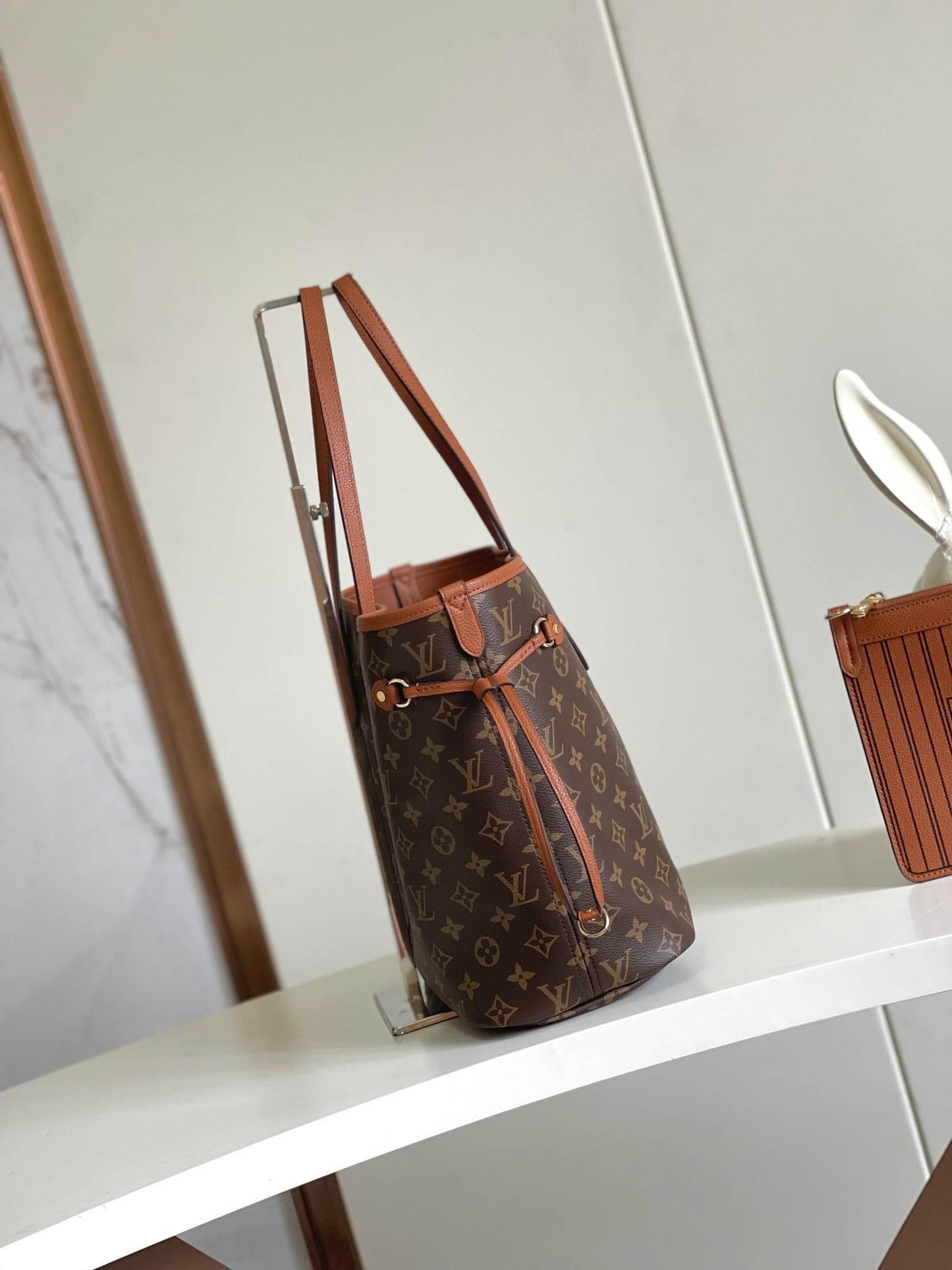Saint Laurent Shopping Leather Tote Bag - Tan Brown