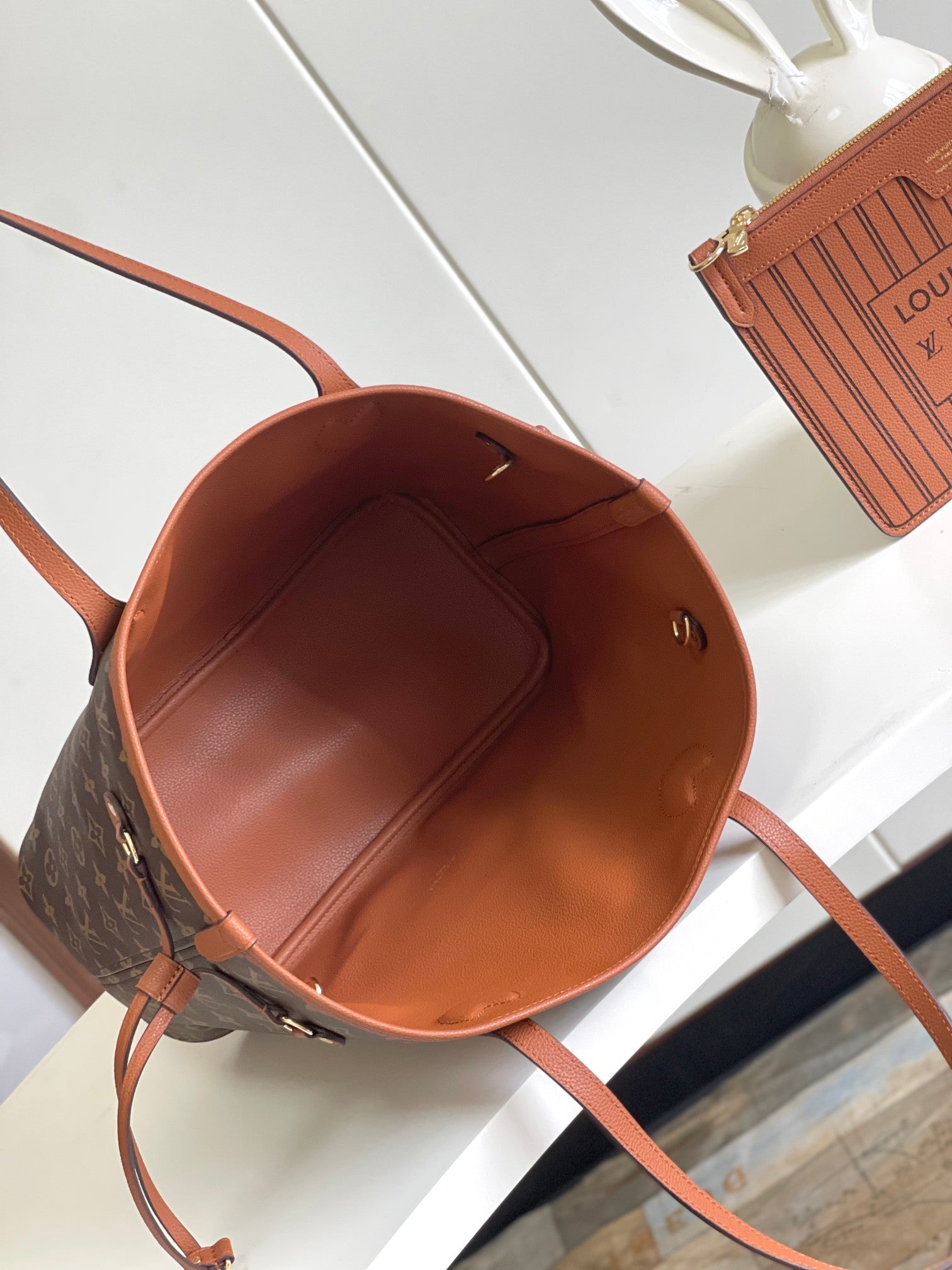 Saint Laurent Shopping Leather Tote Bag - Tan Brown