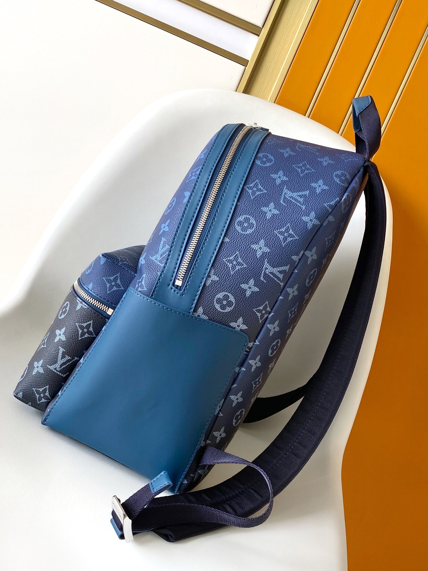 Louis Vuitton Discovery Backpack PM Monogram Shadow Leather Blue