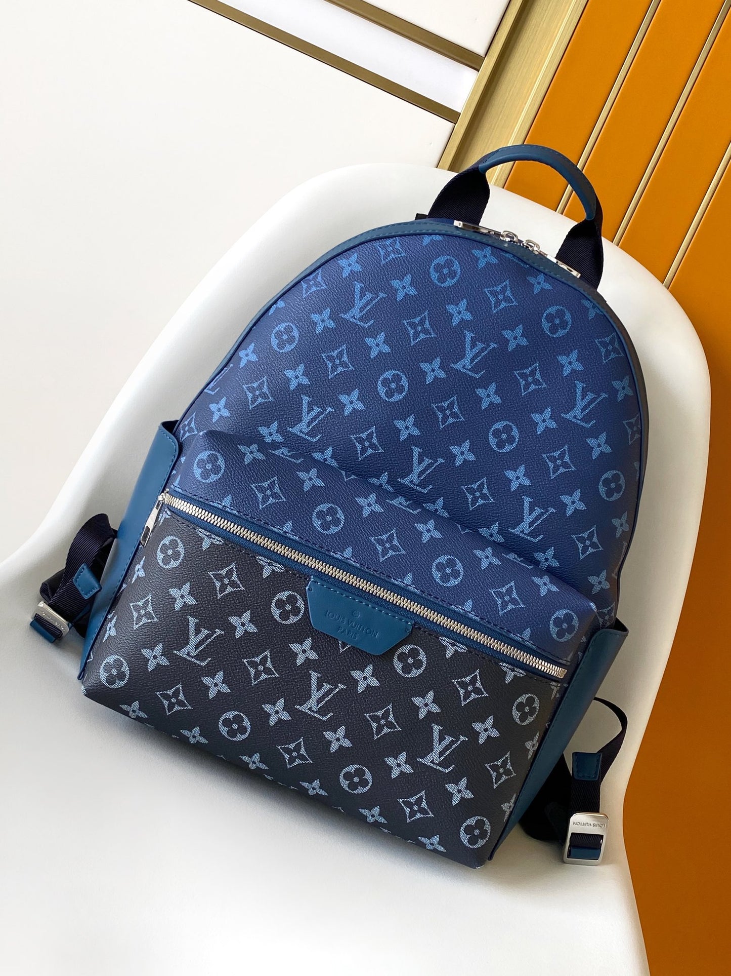 Louis Vuitton Discovery Backpack PM Monogram Shadow Leather Blue