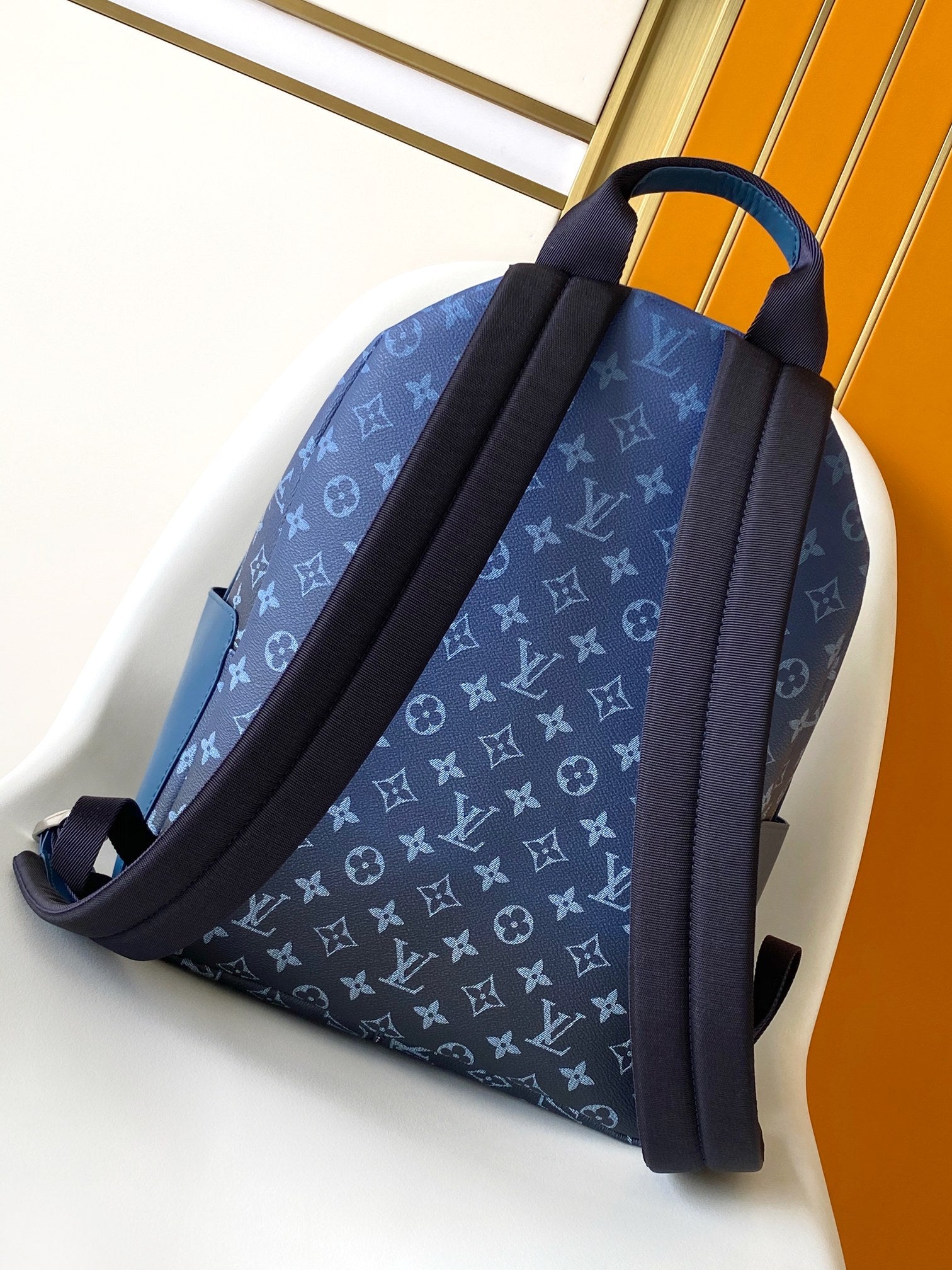 Louis Vuitton Discovery Backpack PM Monogram Shadow Leather Blue