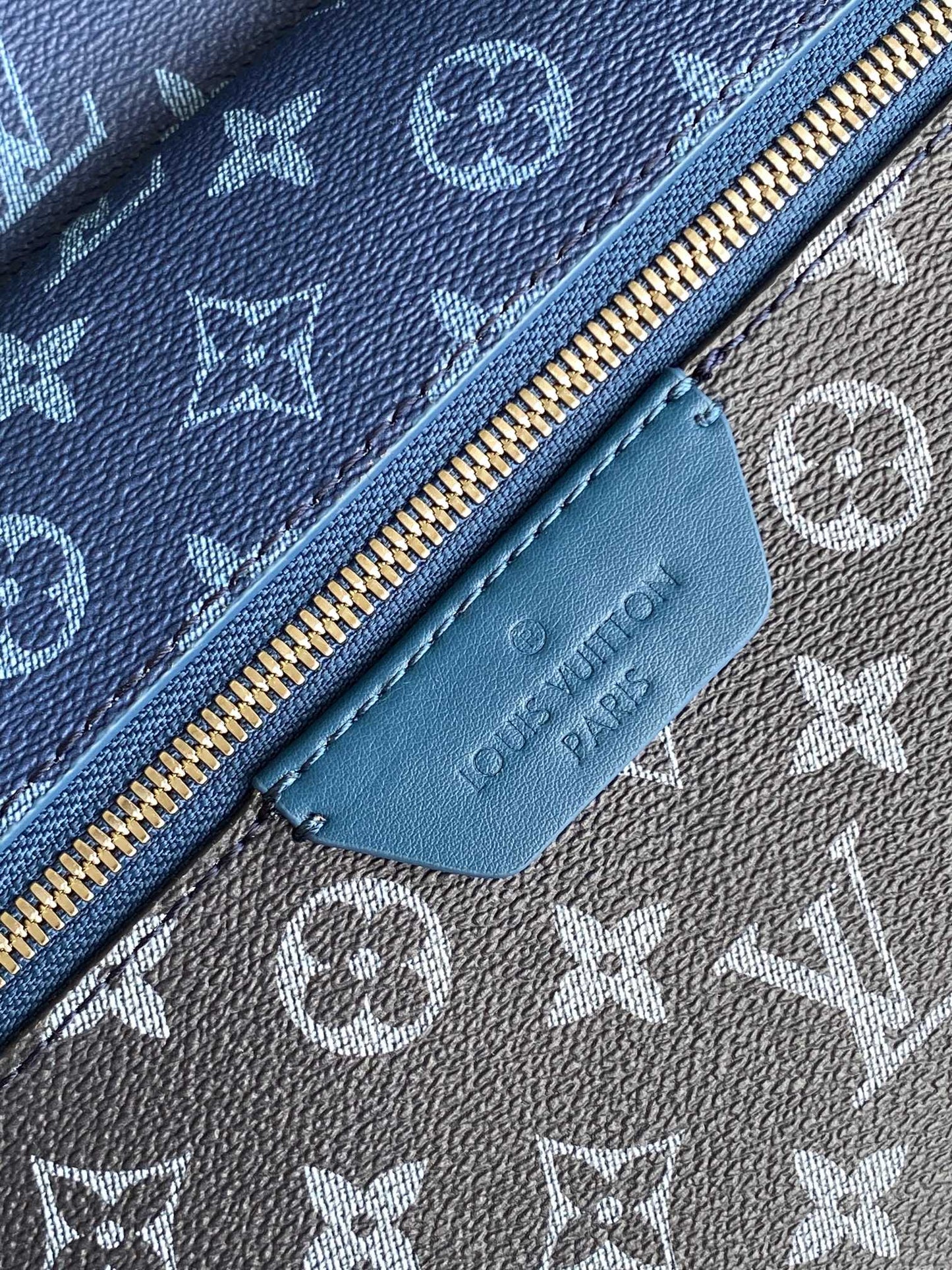 Louis Vuitton Discovery Backpack PM Monogram Shadow Leather Blue