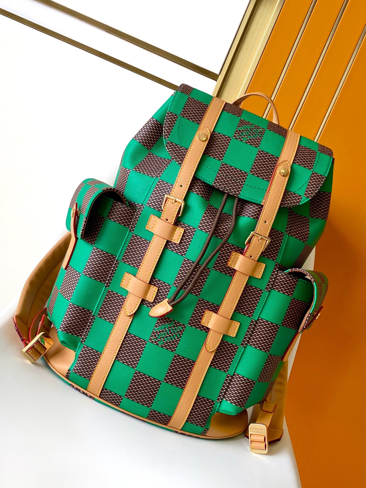 Louis Vuitton Christopher PM Backpack Damier Pop Green
