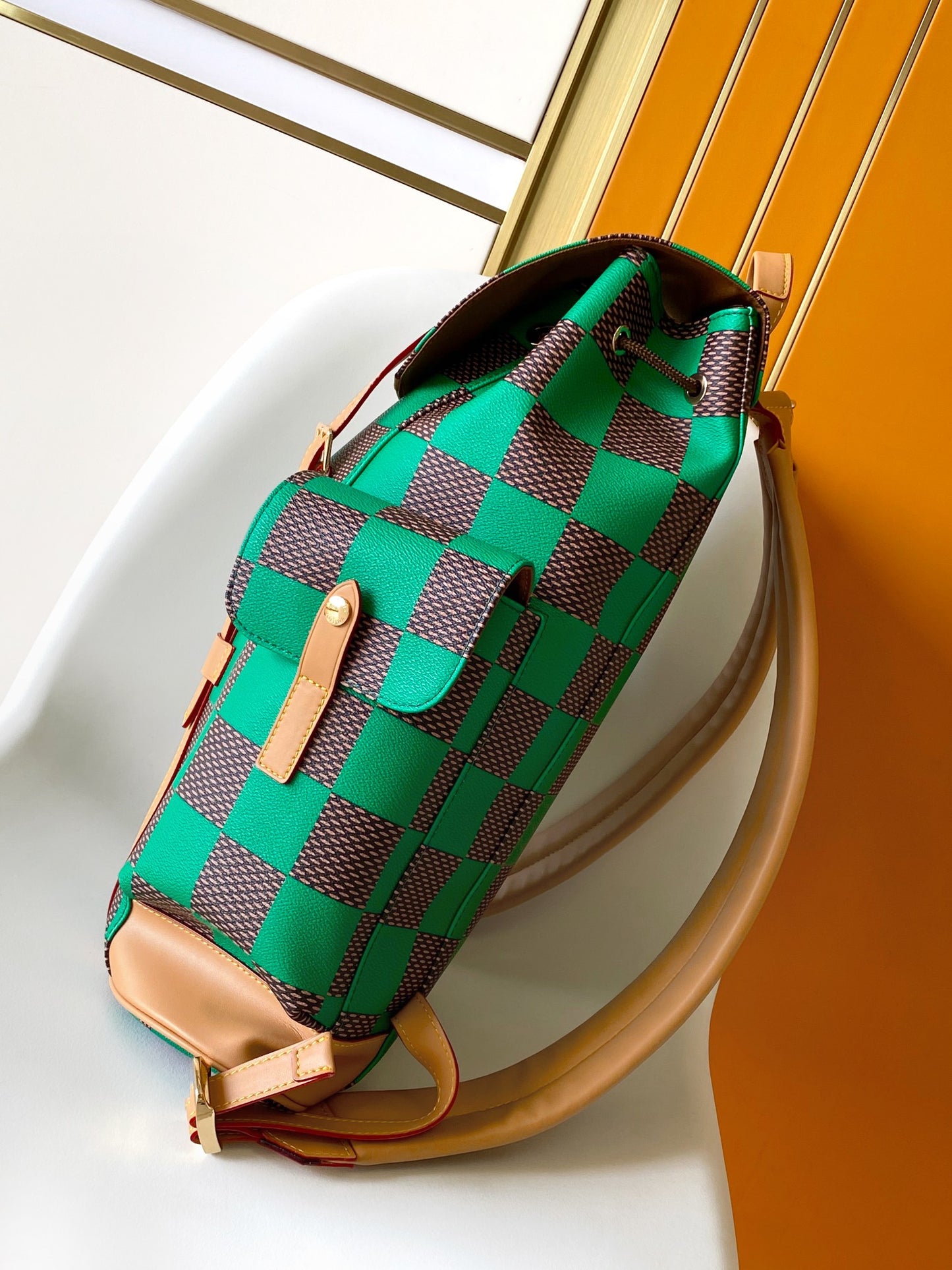 Louis Vuitton Christopher PM Backpack Damier Pop Green