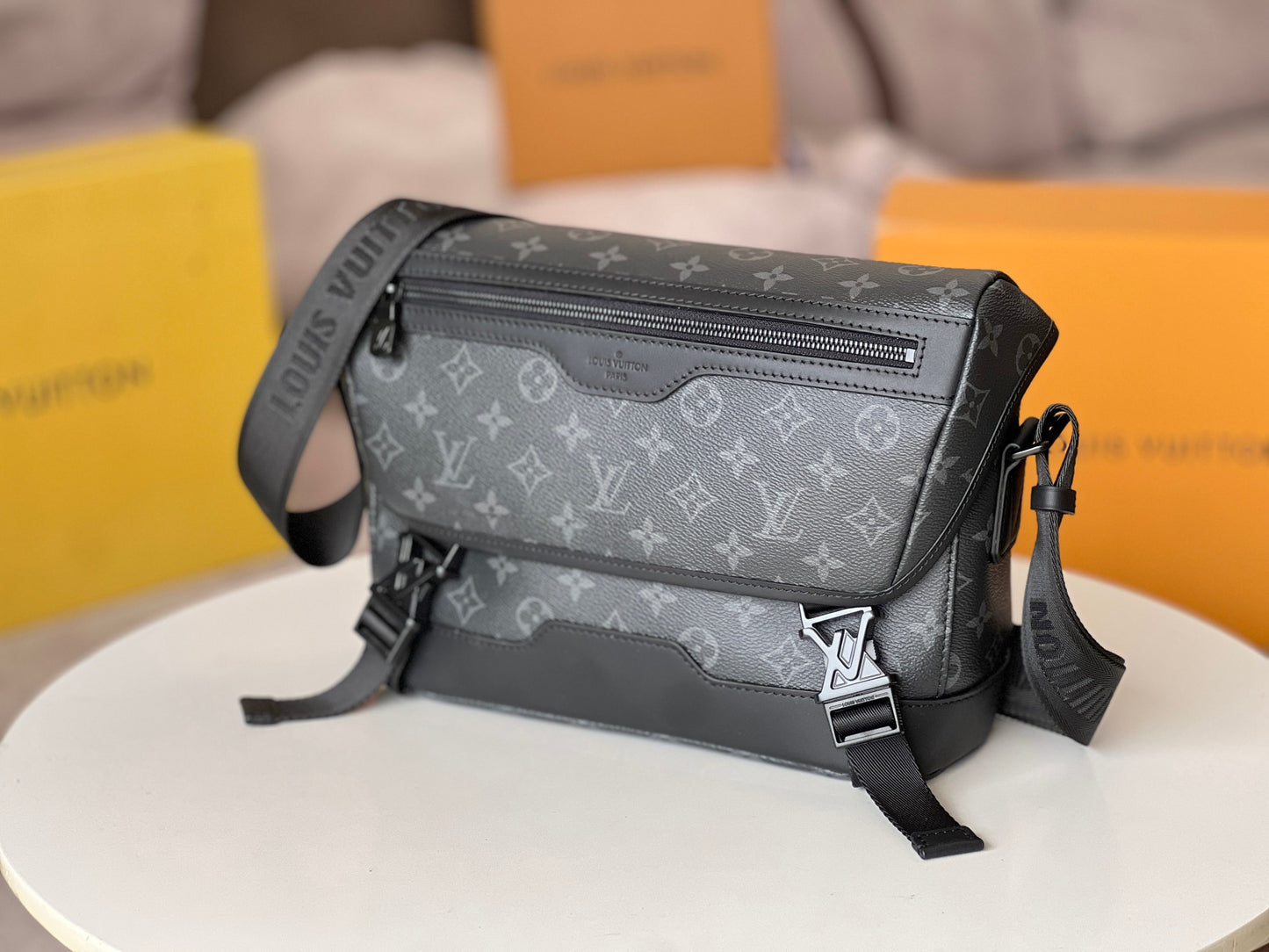 Louis Vuitton Trio Messenger Bag - Monogram Eclipse Canvas - Black/Grey