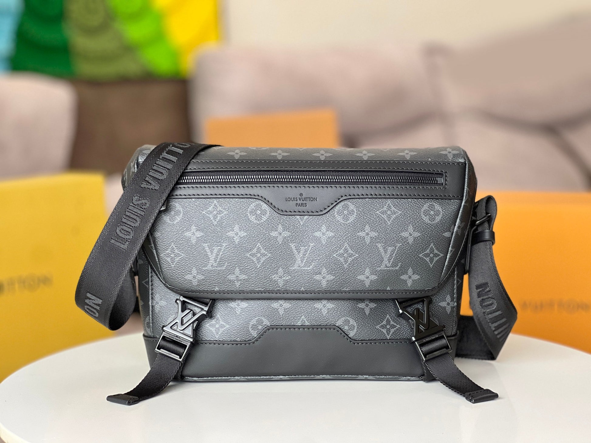 Louis Vuitton Trio Messenger Bag - Monogram Eclipse Canvas - Black/Grey