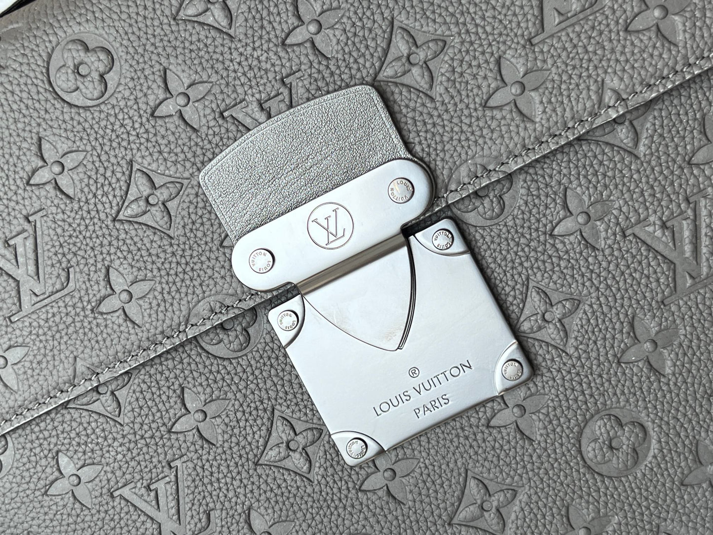 Louis Vuitton S-Lock Messenger Bag - Monogram Shadow Black Leather