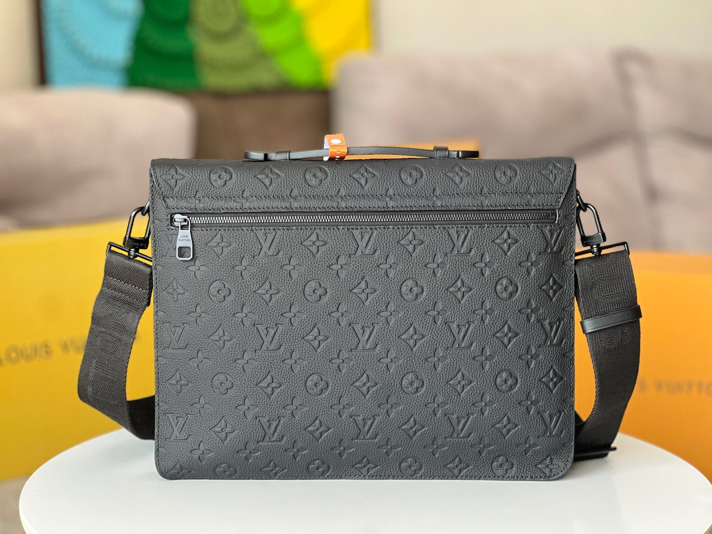 Louis Vuitton S-Lock Messenger Bag - Monogram Shadow Black Leather
