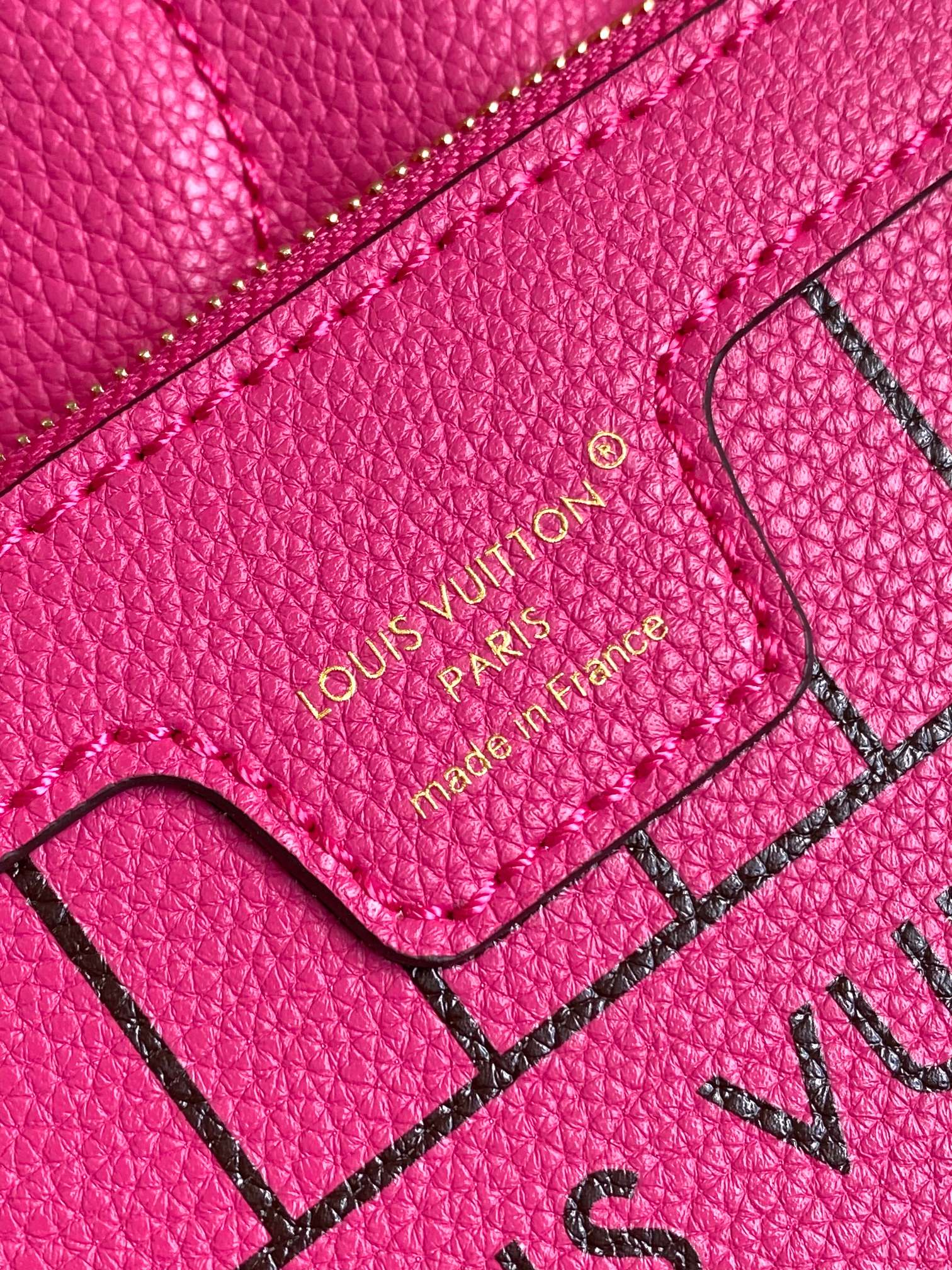 Louis Vuitton Lock It BB Handbag Fuchsia Pink Monogram Leather Tote Bag