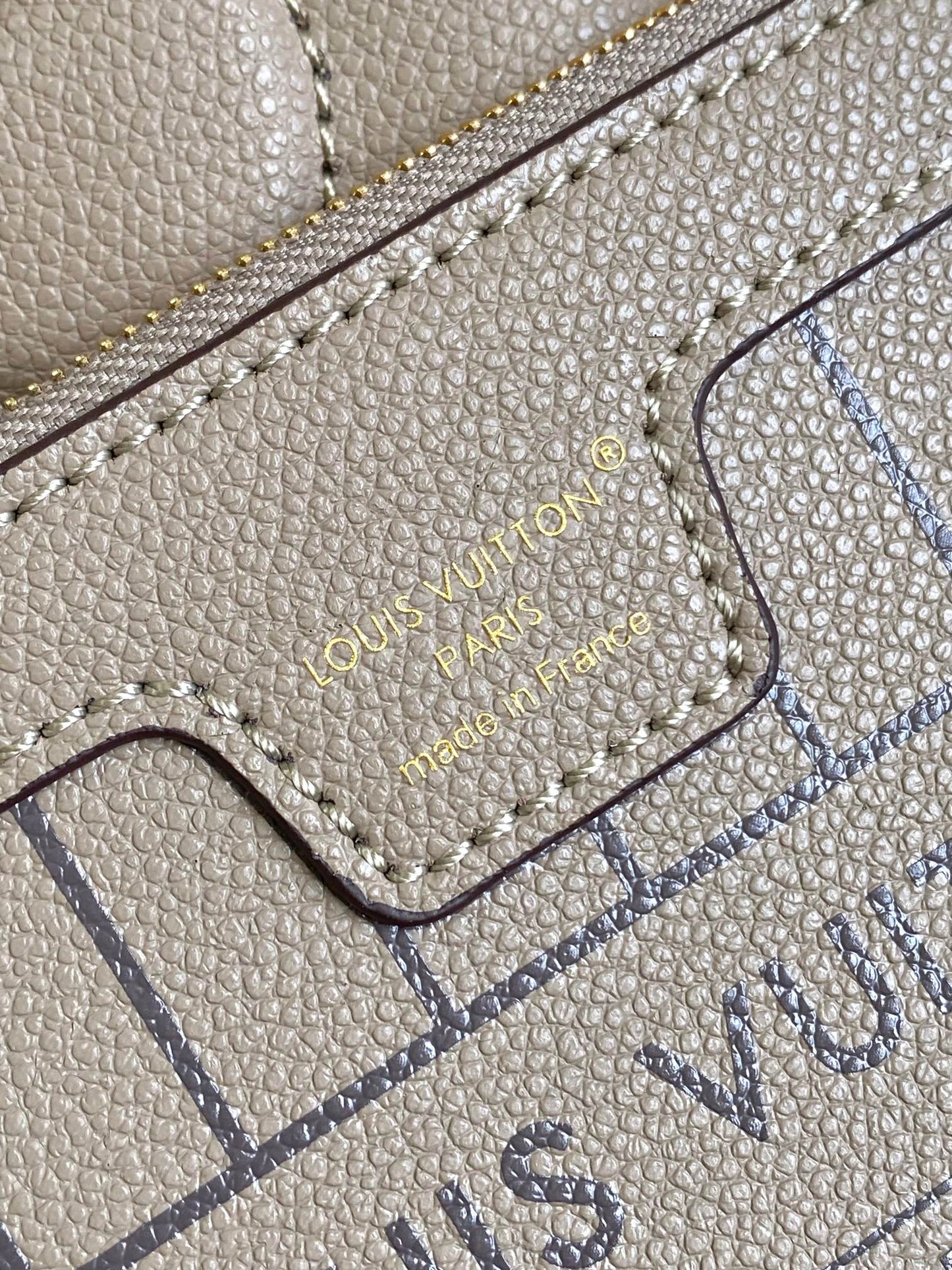 Louis Vuitton Lockme Bucket Bag - Taupe Grained Calfskin with Monogram Strap