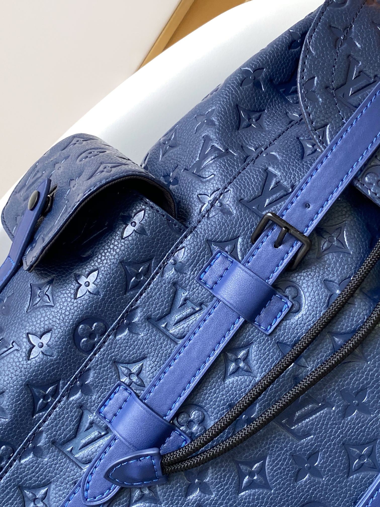 Louis Vuitton Christopher PM Backpack - Navy Blue Monogram Empreinte Leather