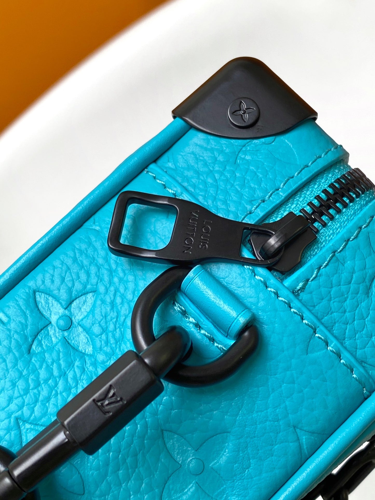 Louis Vuitton Soft Trunk Monogram Taurillon Leather Turquoise Blue Crossbody Bag