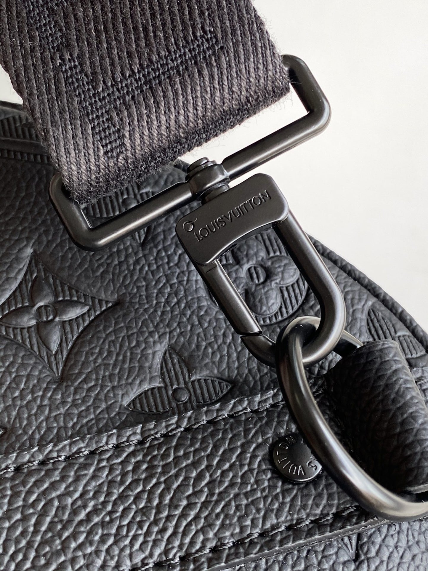 Louis Vuitton Keepall Bandoulière 50 Monogram Shadow Leather Duffel Bag - Black