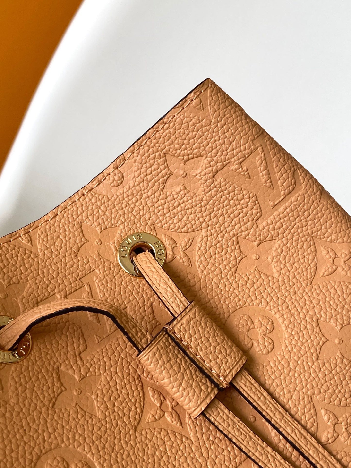 Louis Vuitton NéoNoé MM Monogram Empreinte Leather Bucket Bag - Beige