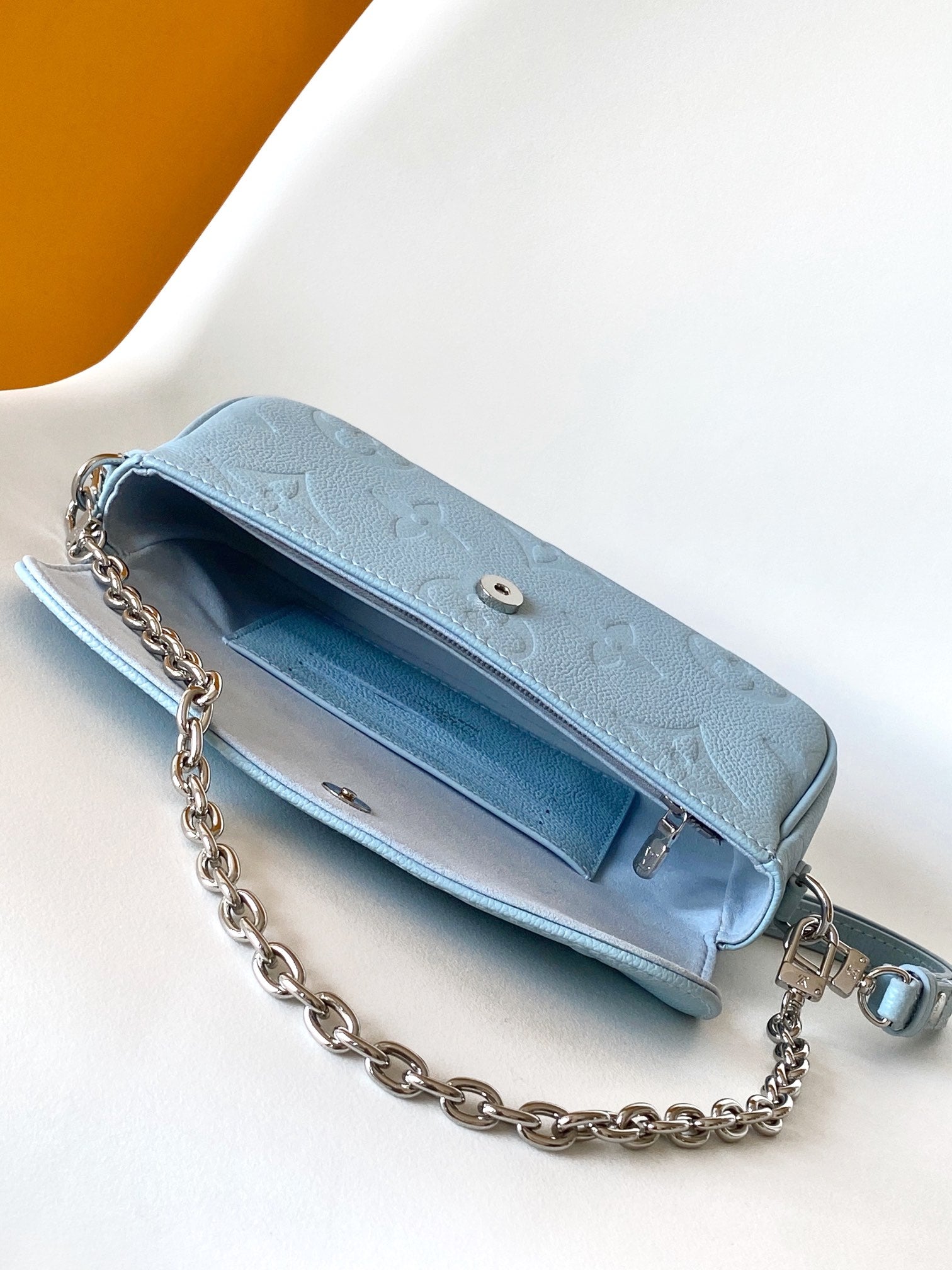 Louis Vuitton Lexa Handbag - Light Blue Quilted Monogram Leather Shoulder Bag