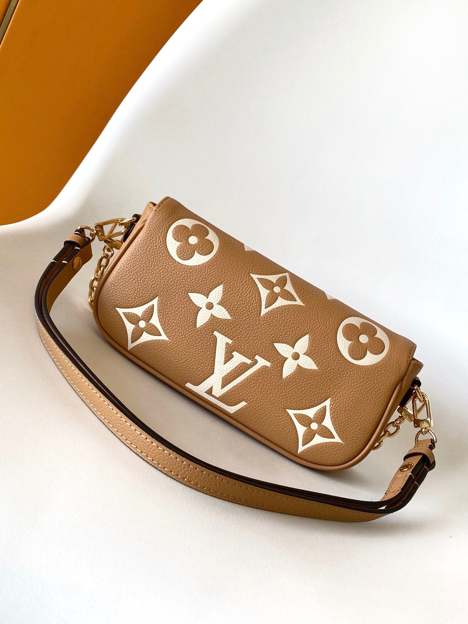 Louis Vuitton Easy Pouch on Strap Monogram Empreinte Leather - Beige