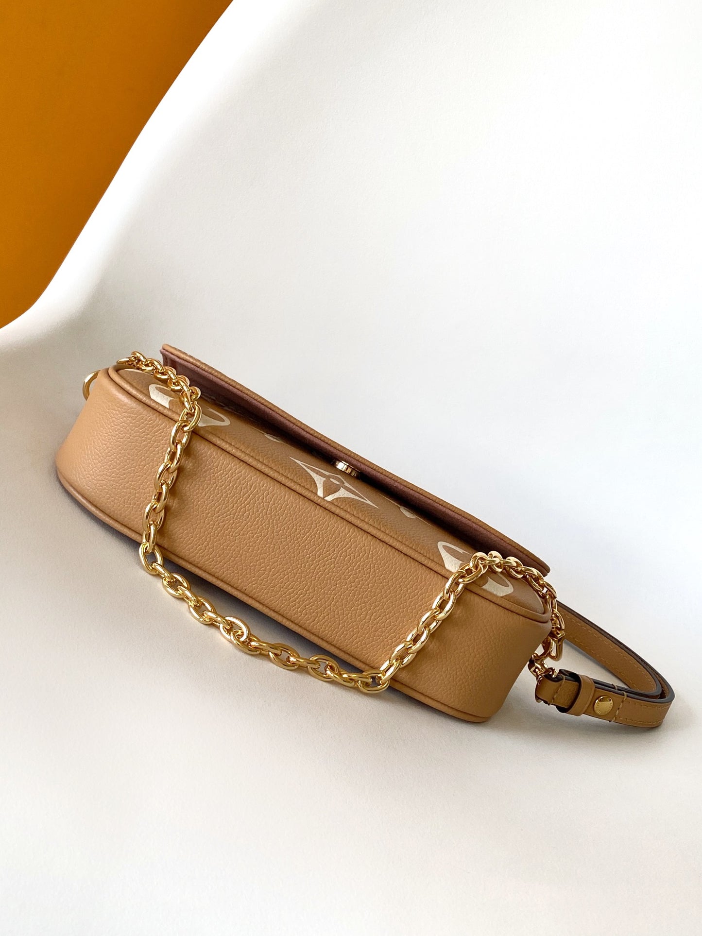 Louis Vuitton Easy Pouch on Strap Monogram Empreinte Leather - Beige