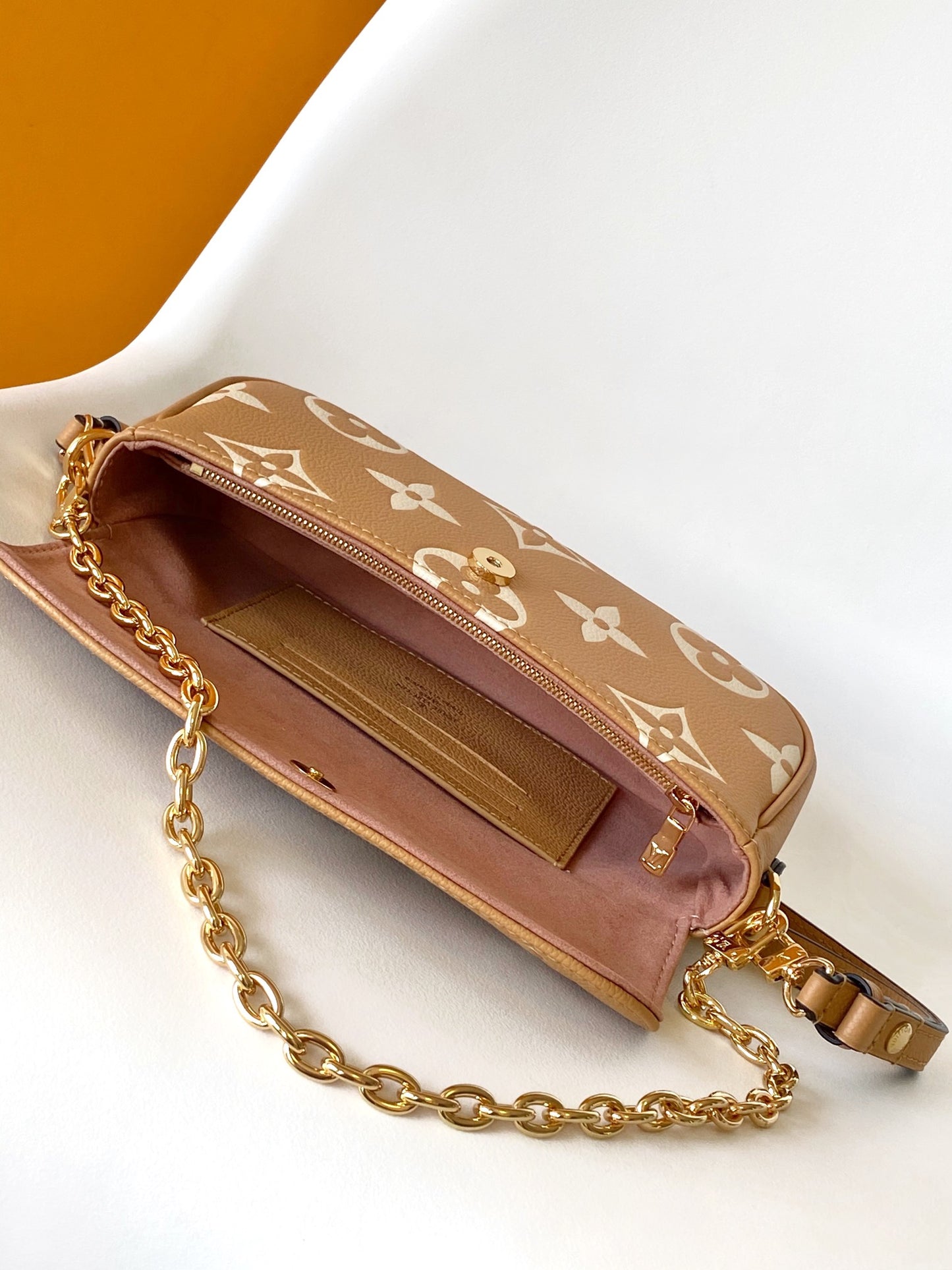 Louis Vuitton Easy Pouch on Strap Monogram Empreinte Leather - Beige