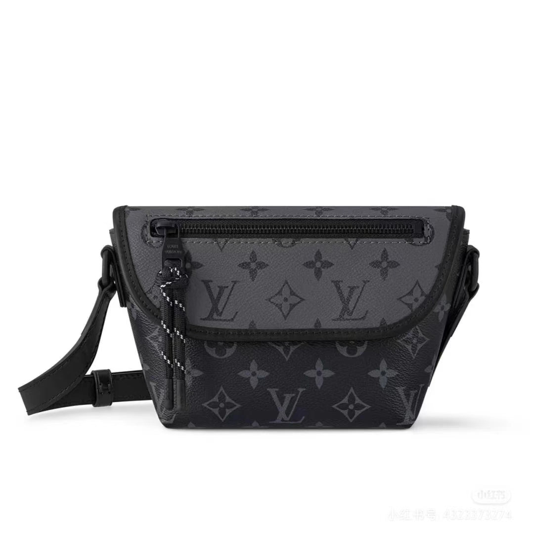 Louis Vuitton Duo Messenger Bag Monogram Eclipse Canvas Black
