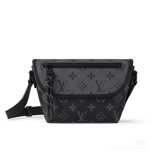 Louis Vuitton Duo Messenger Bag Monogram Eclipse Canvas Black