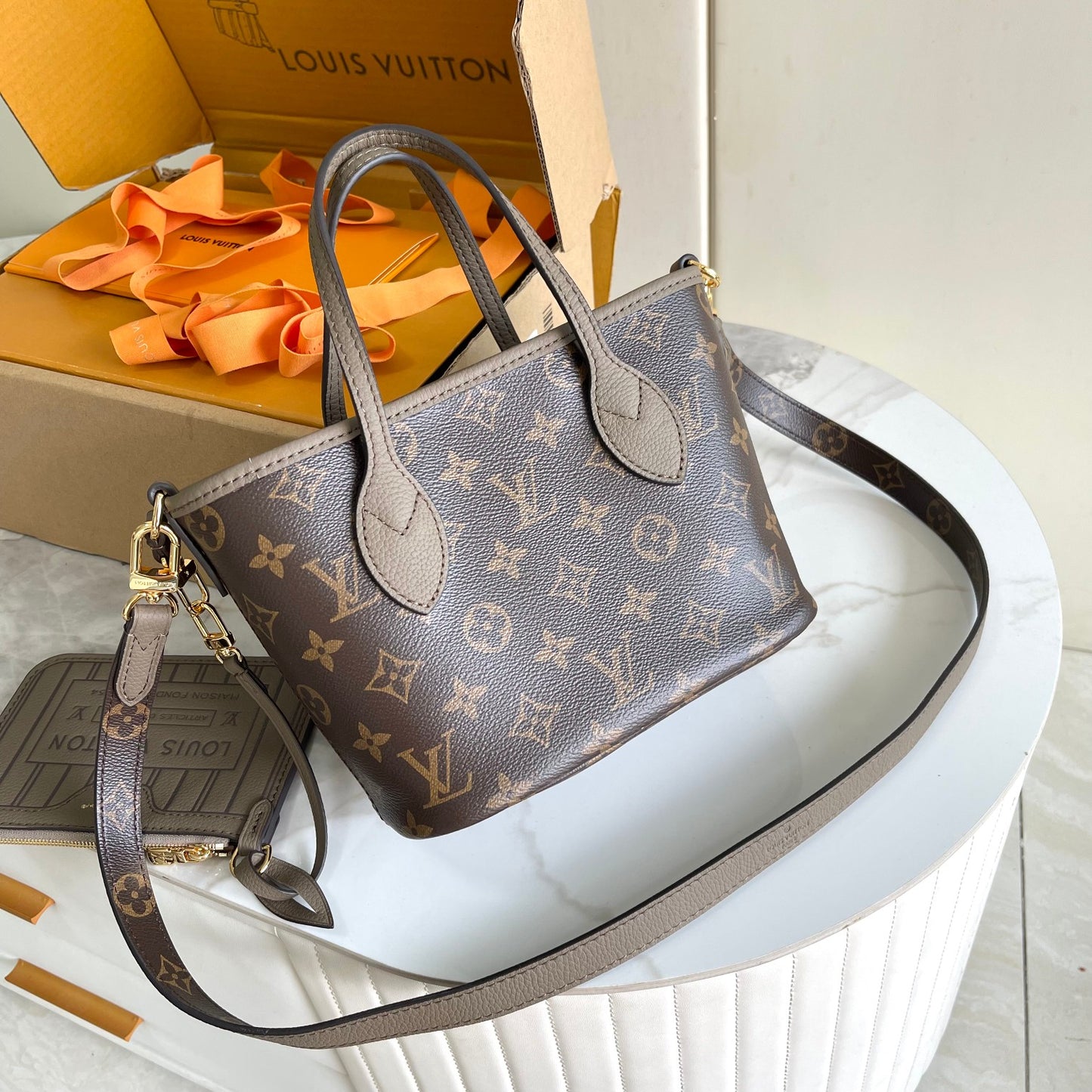 Louis Vuitton Petit Palais Handbag - Tourterelle Monogram Empreinte Leather