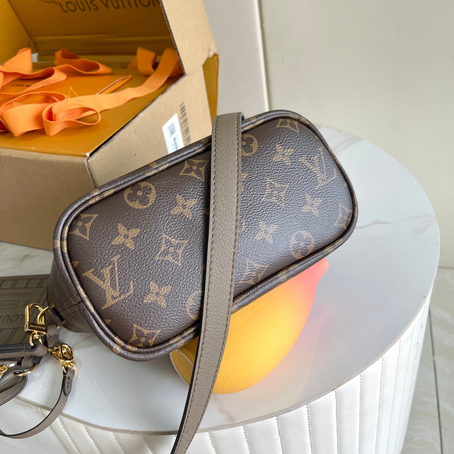 Louis Vuitton Petit Palais Handbag - Tourterelle Monogram Empreinte Leather