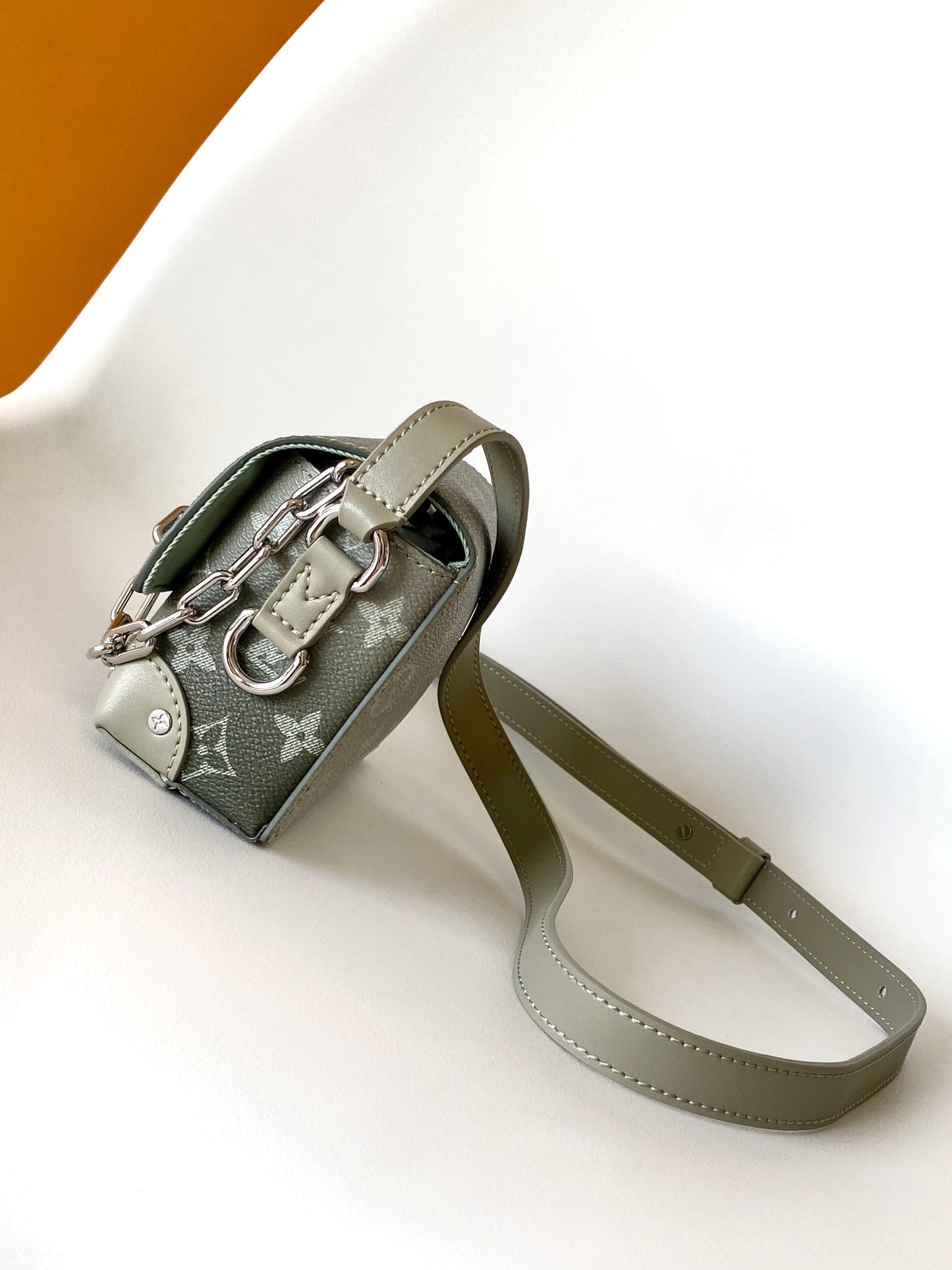 Louis Vuitton Ombre Monogram Structured Crossbody Shoulder Bag with Chain