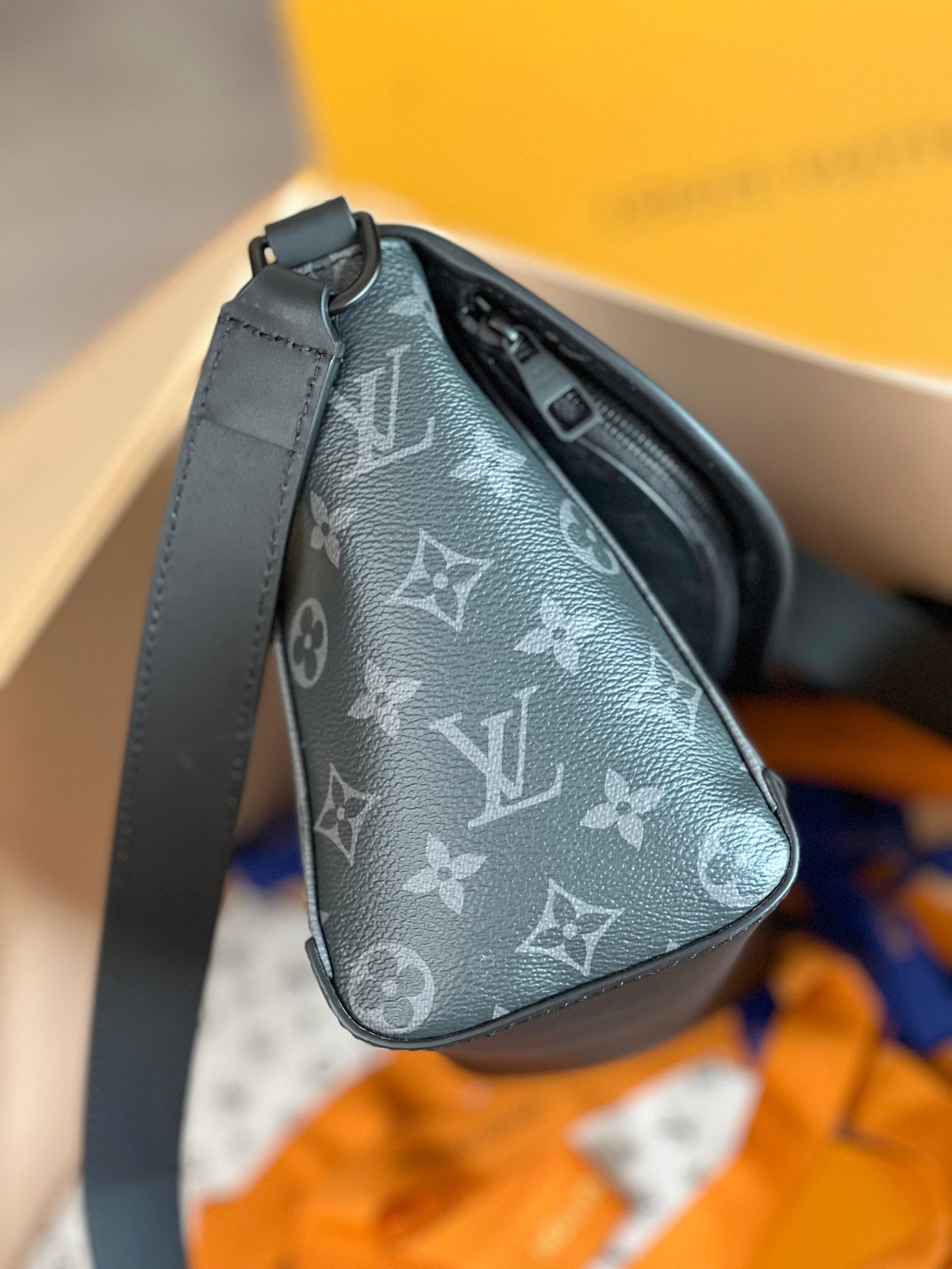 Louis Vuitton Outdoor Messenger Bag Monogram Eclipse Canvas Black