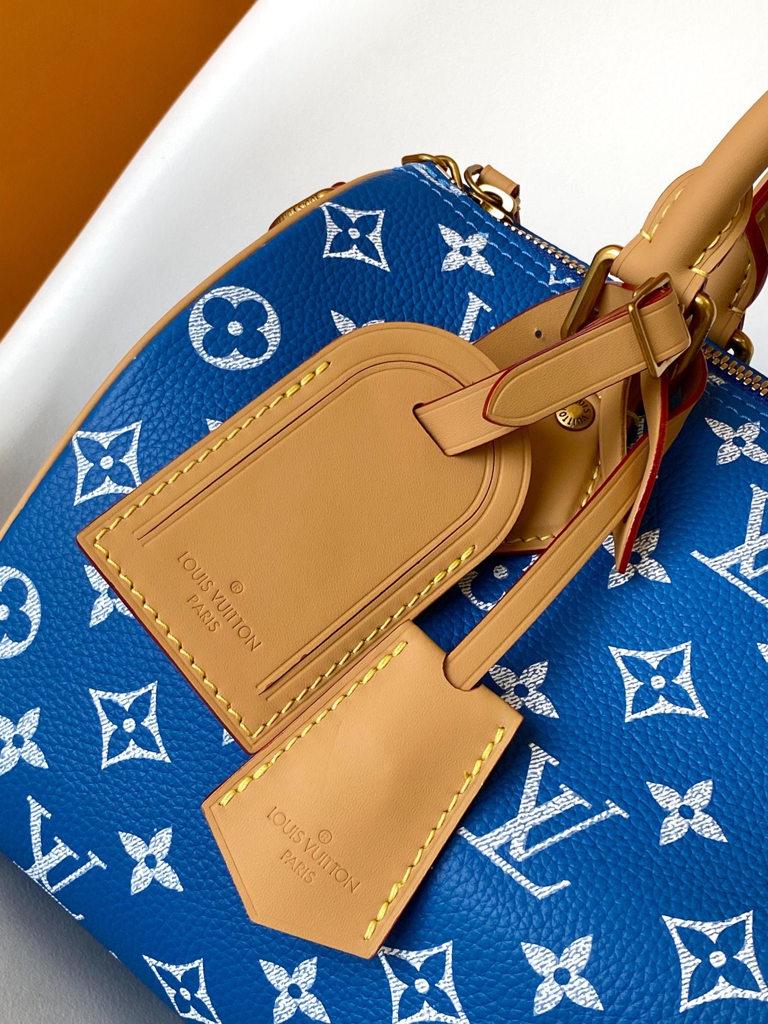 Louis Vuitton Speedy P9 Bandoulière 25 Royal Blue Monogram Leather Bag