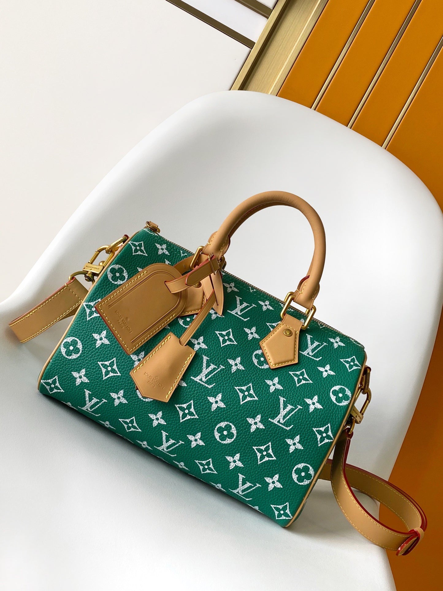 Louis Vuitton Speedy Bandoulière 25 - Pharrell Williams Green Monogram