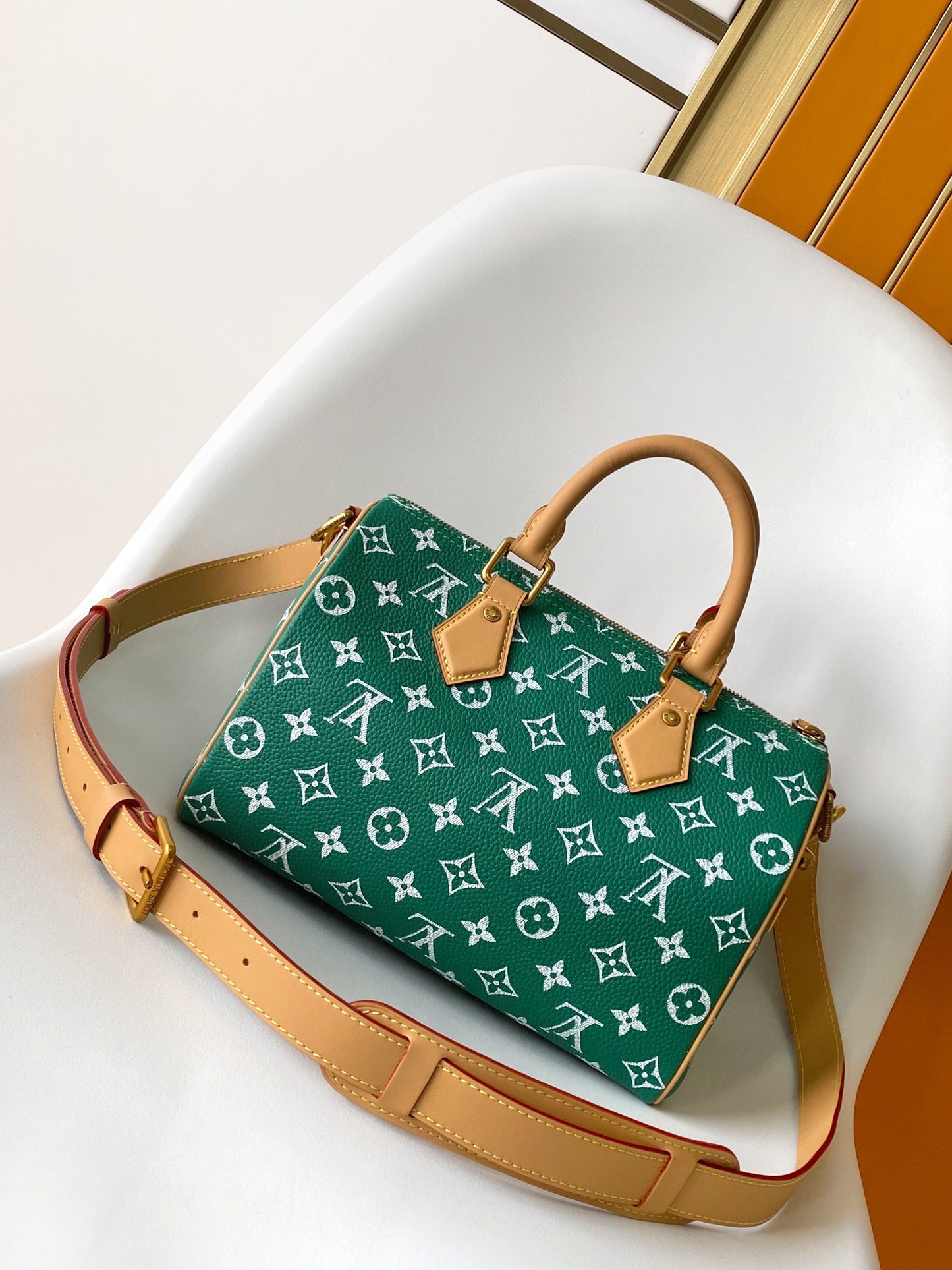 Louis Vuitton Speedy Bandoulière 25 - Pharrell Williams Green Monogram