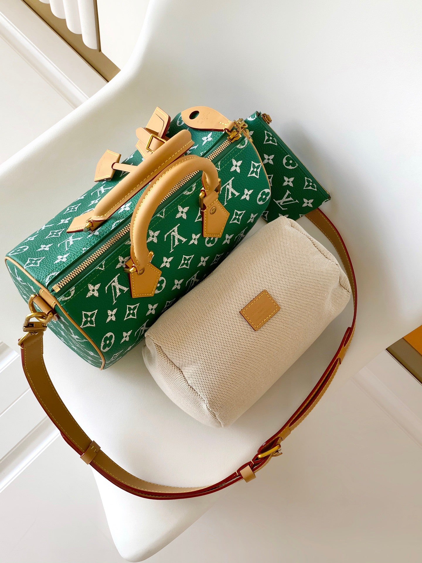 Louis Vuitton Speedy Bandoulière 25 - Pharrell Williams Green Monogram