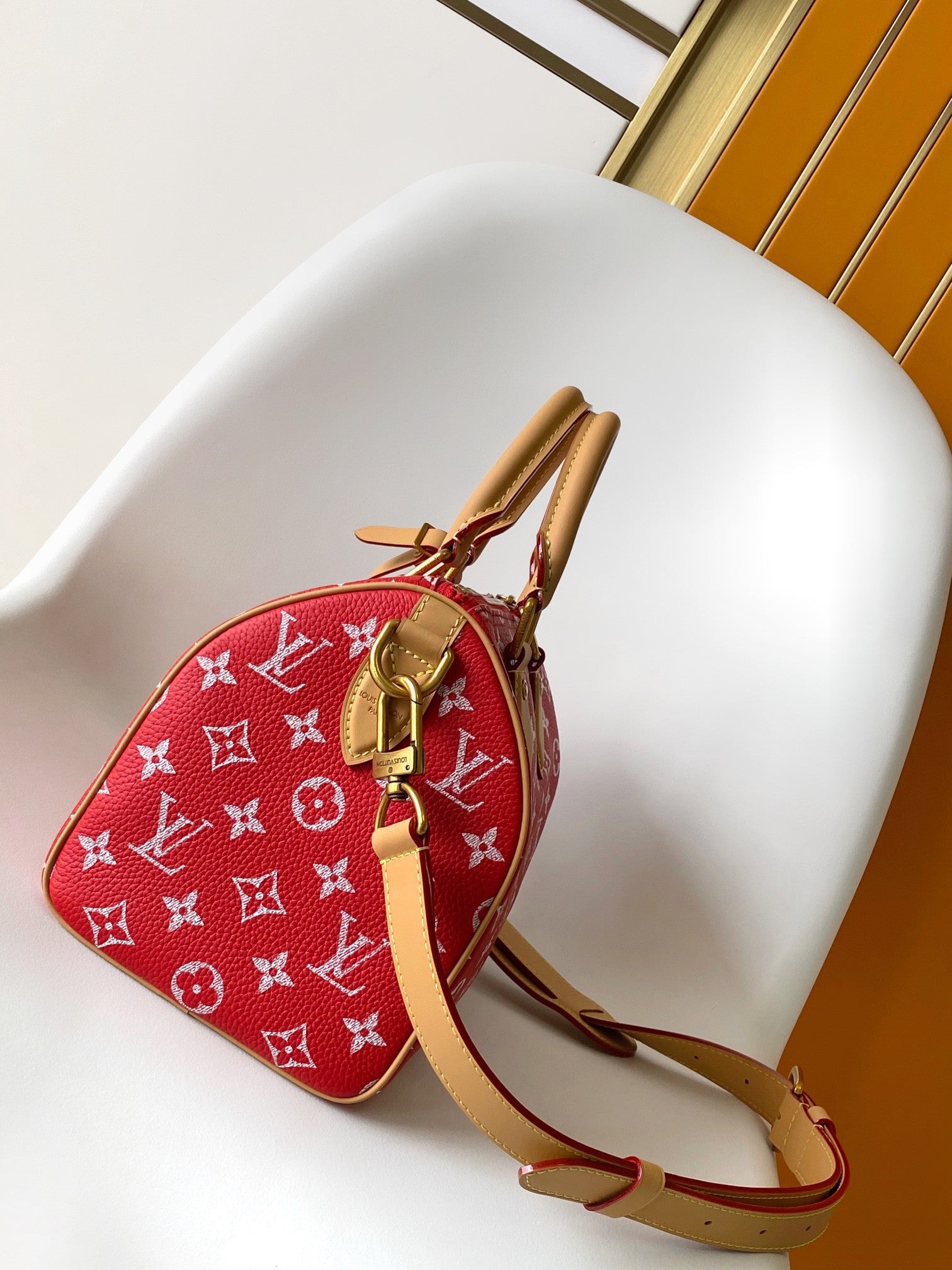 Louis Vuitton Speedy P9 Bandoulière 25 Monogram Red