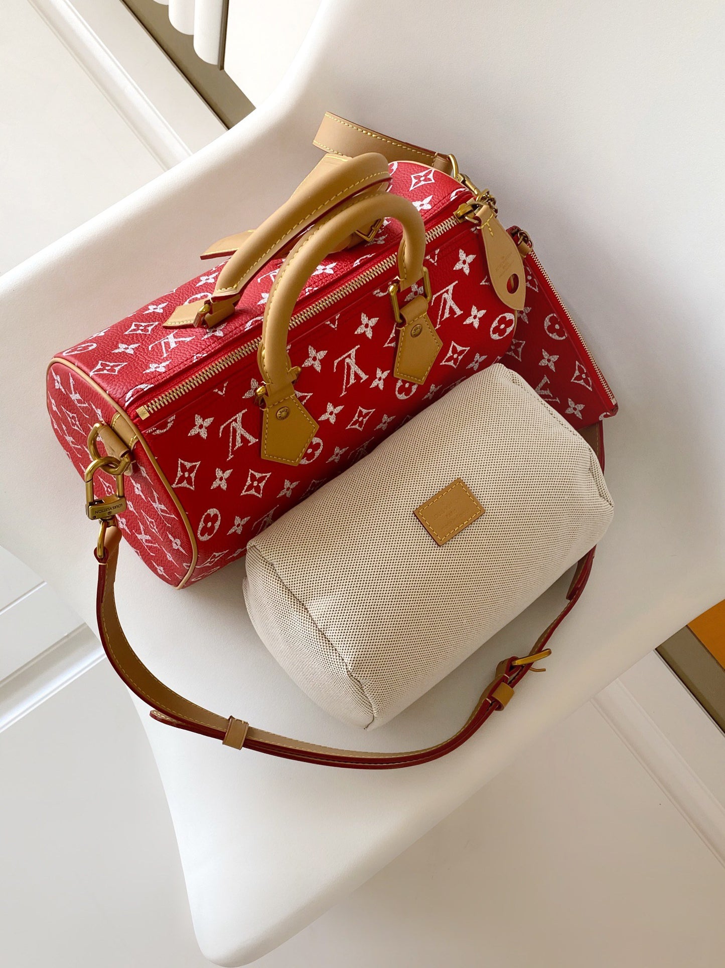 Louis Vuitton Speedy P9 Bandoulière 25 Monogram Red